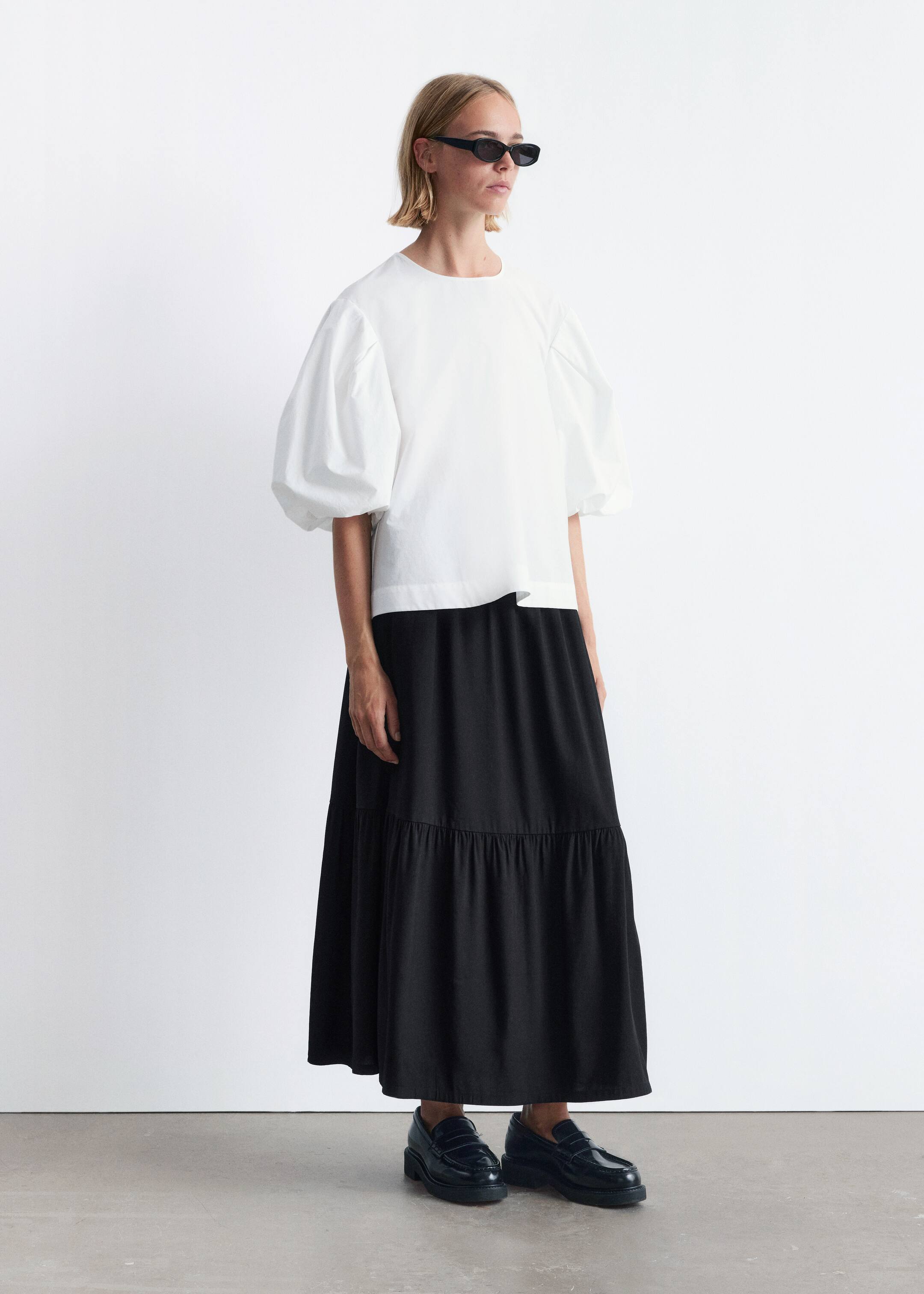 Zobacz większy obraz: Warstwowa spódnica midi - Czarny - ONA | H&M PL 4