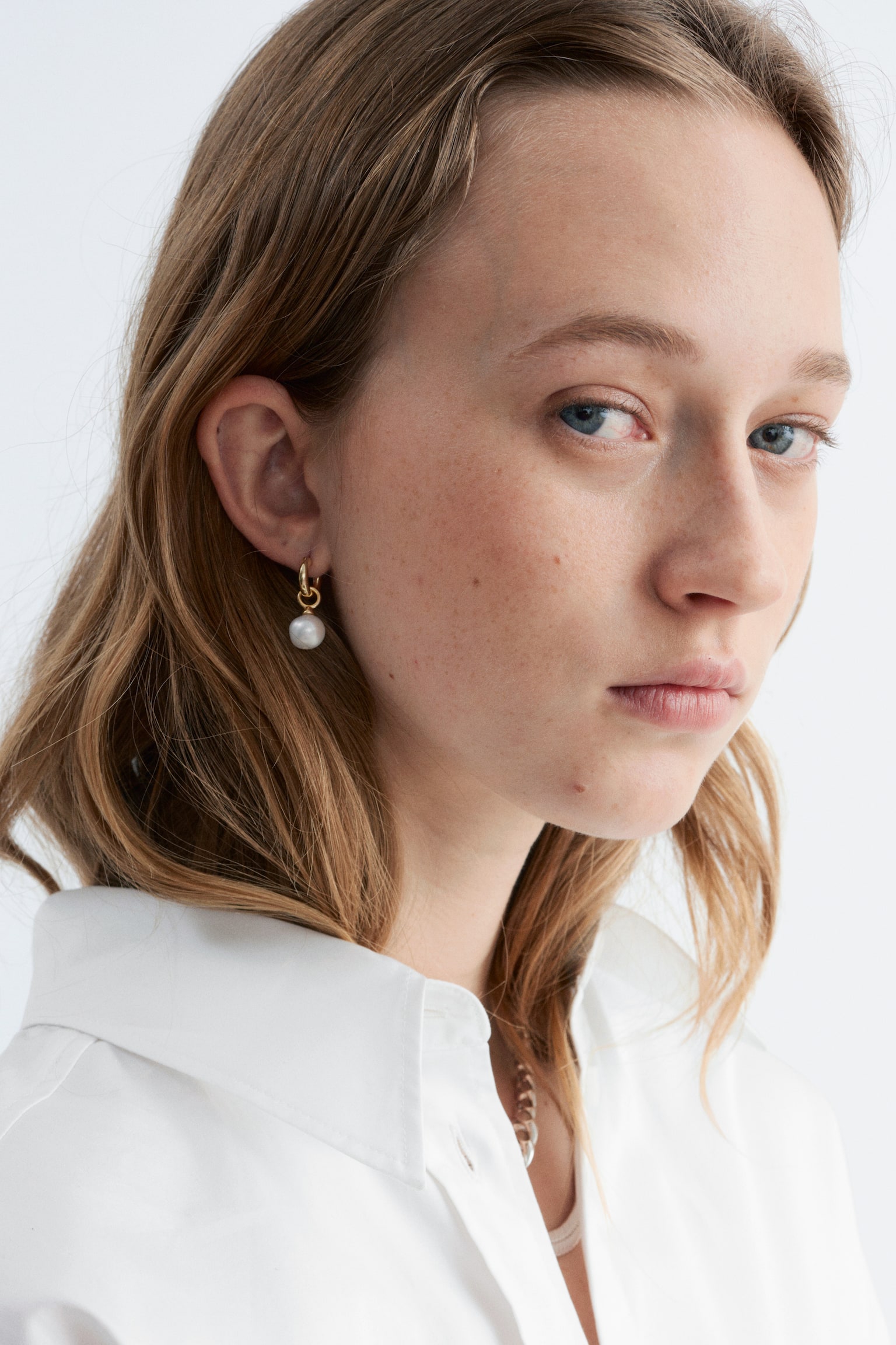 Creolen mit Süßwasserperlen-Gold - 1