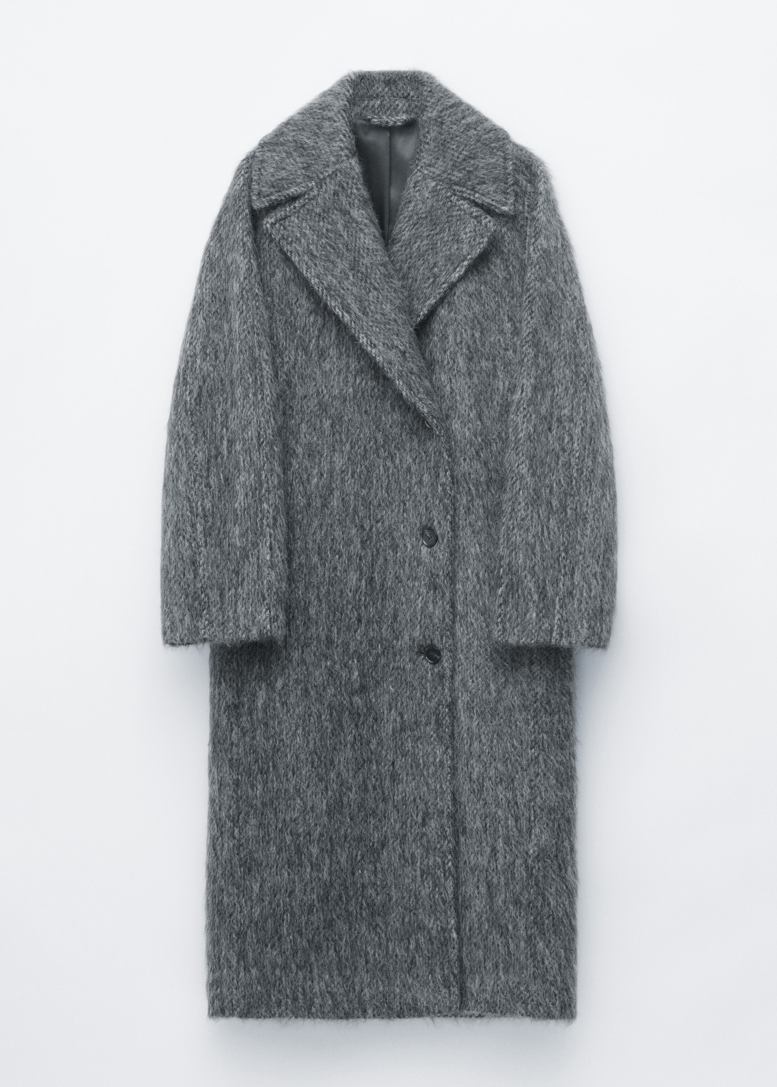 Brushed Wool-Blend Coat