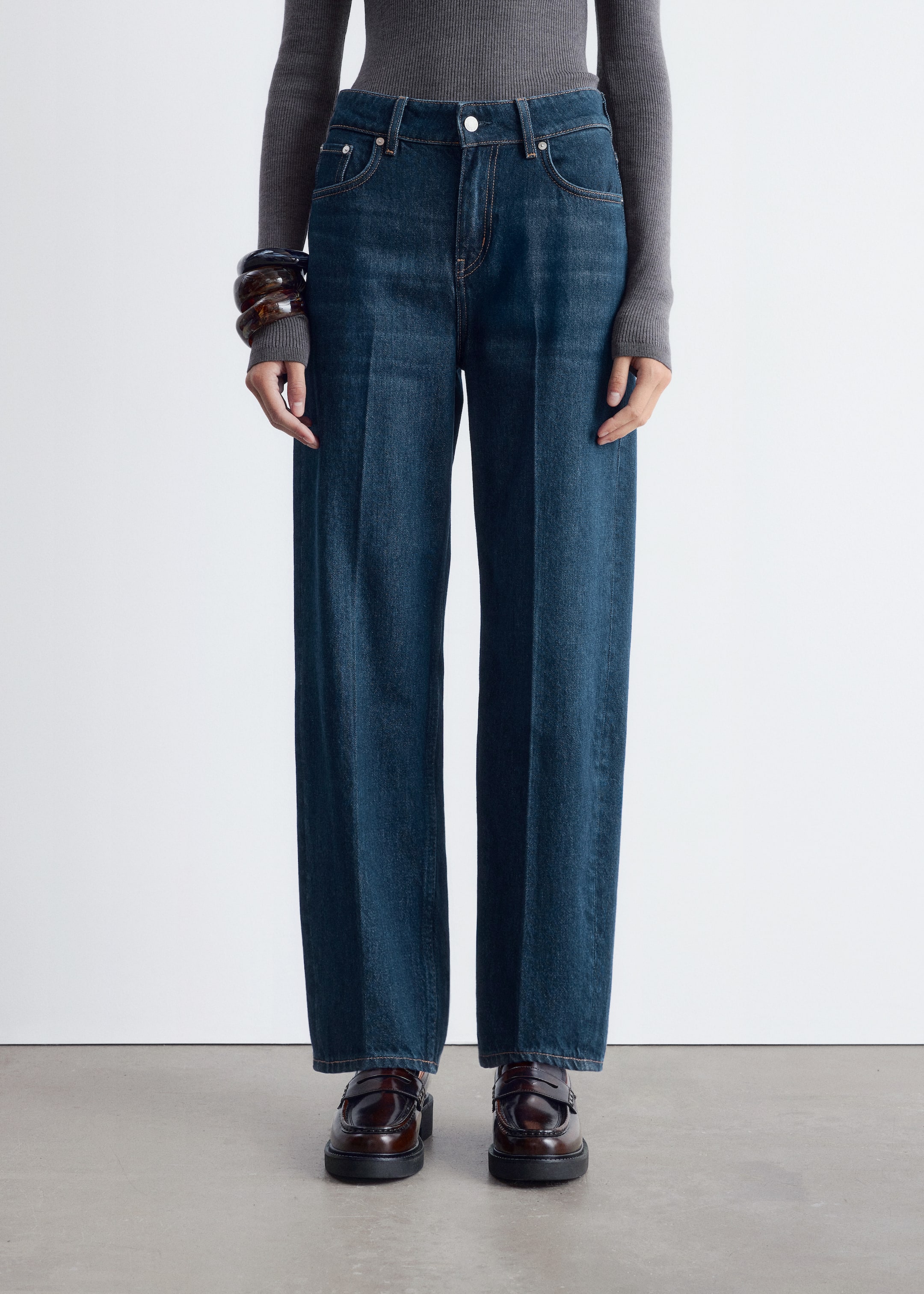Nagyobb kép megtekintése: Szűkített farmer - Közép kék - NŐI | H&M HU 3