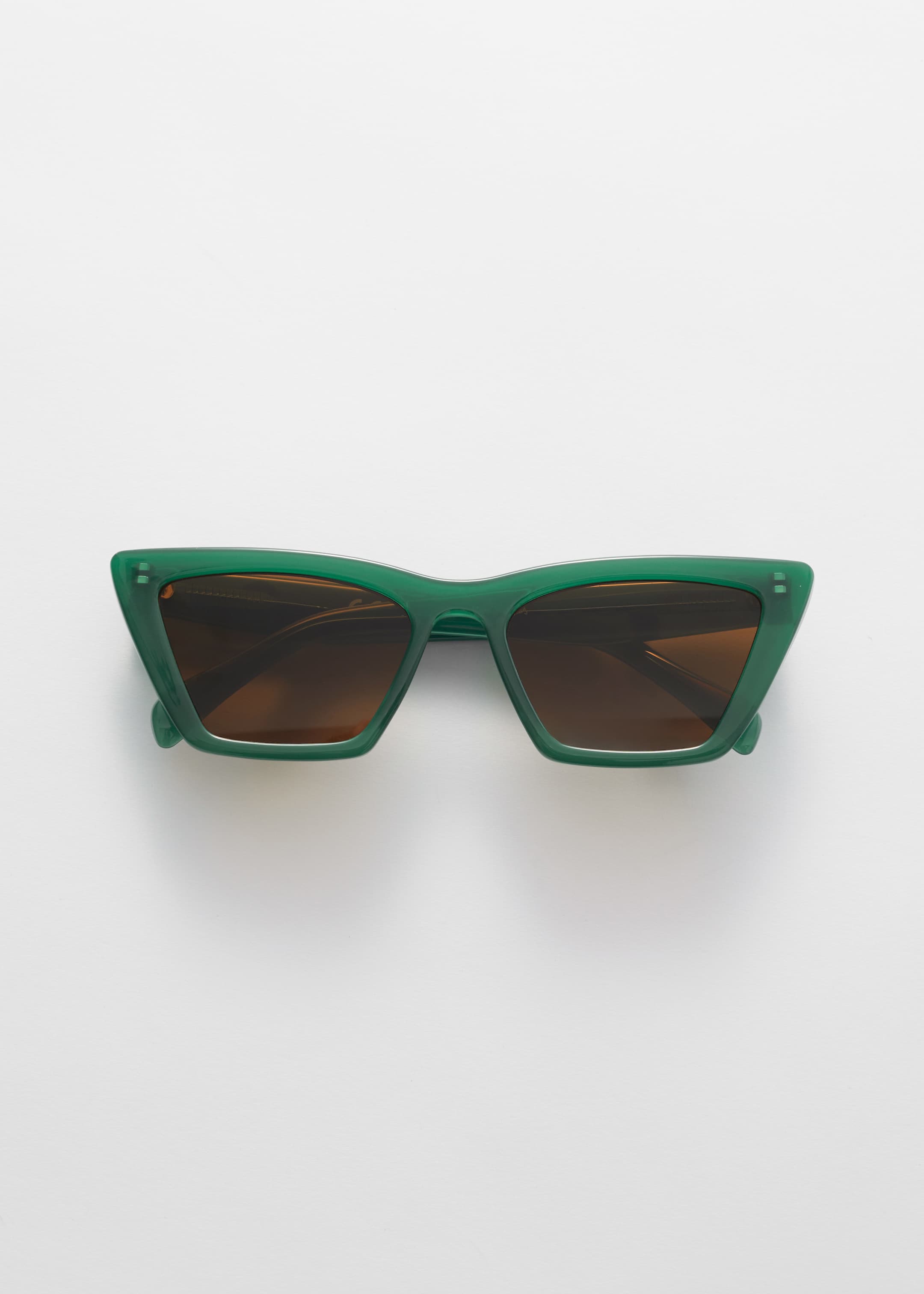 Zobacz większy obraz: Angular Cat Eye Sunglasses - Zielony - ONA | H&M PL 2