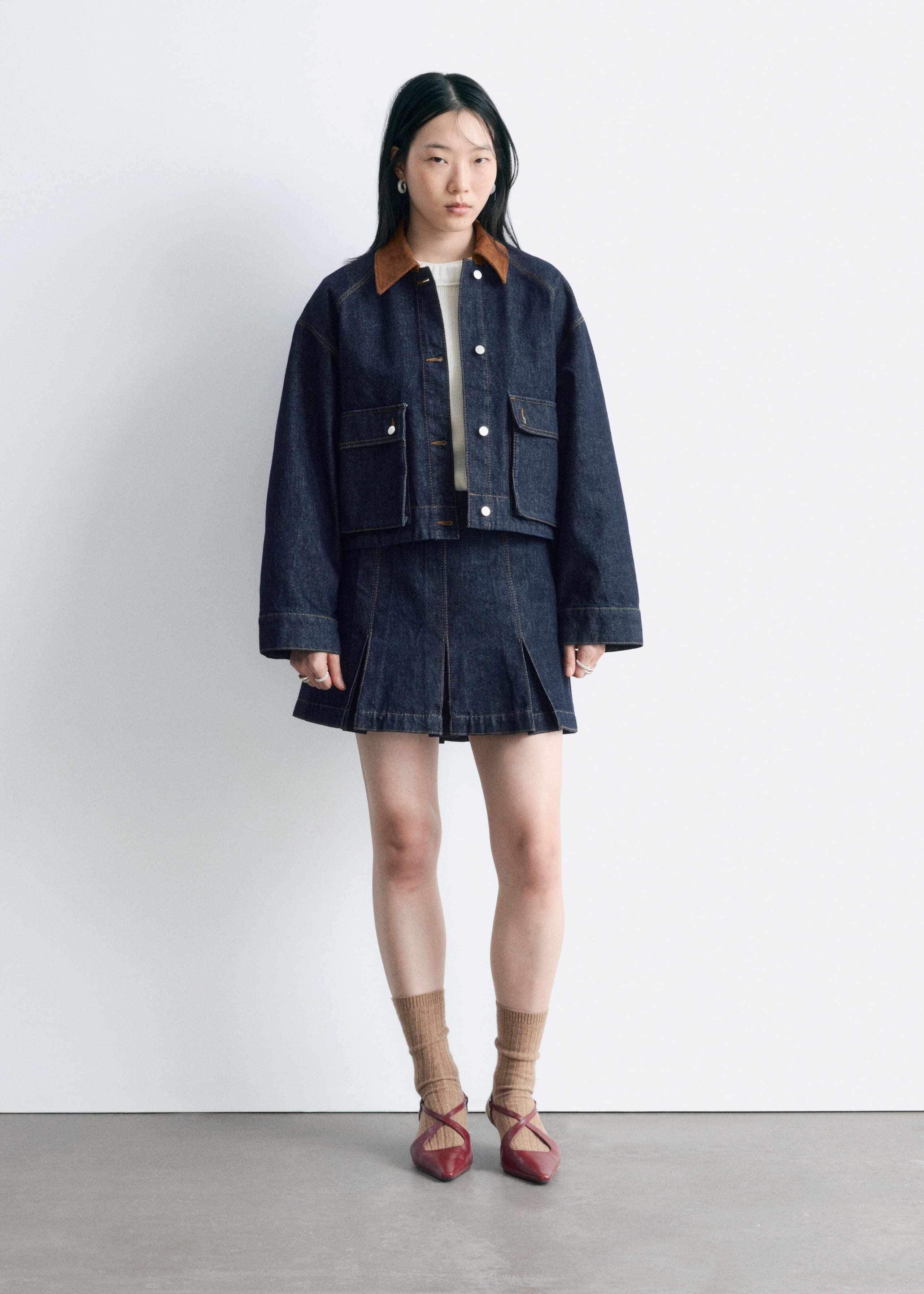 Image of Criss-Cross Leather Slingback Pumps