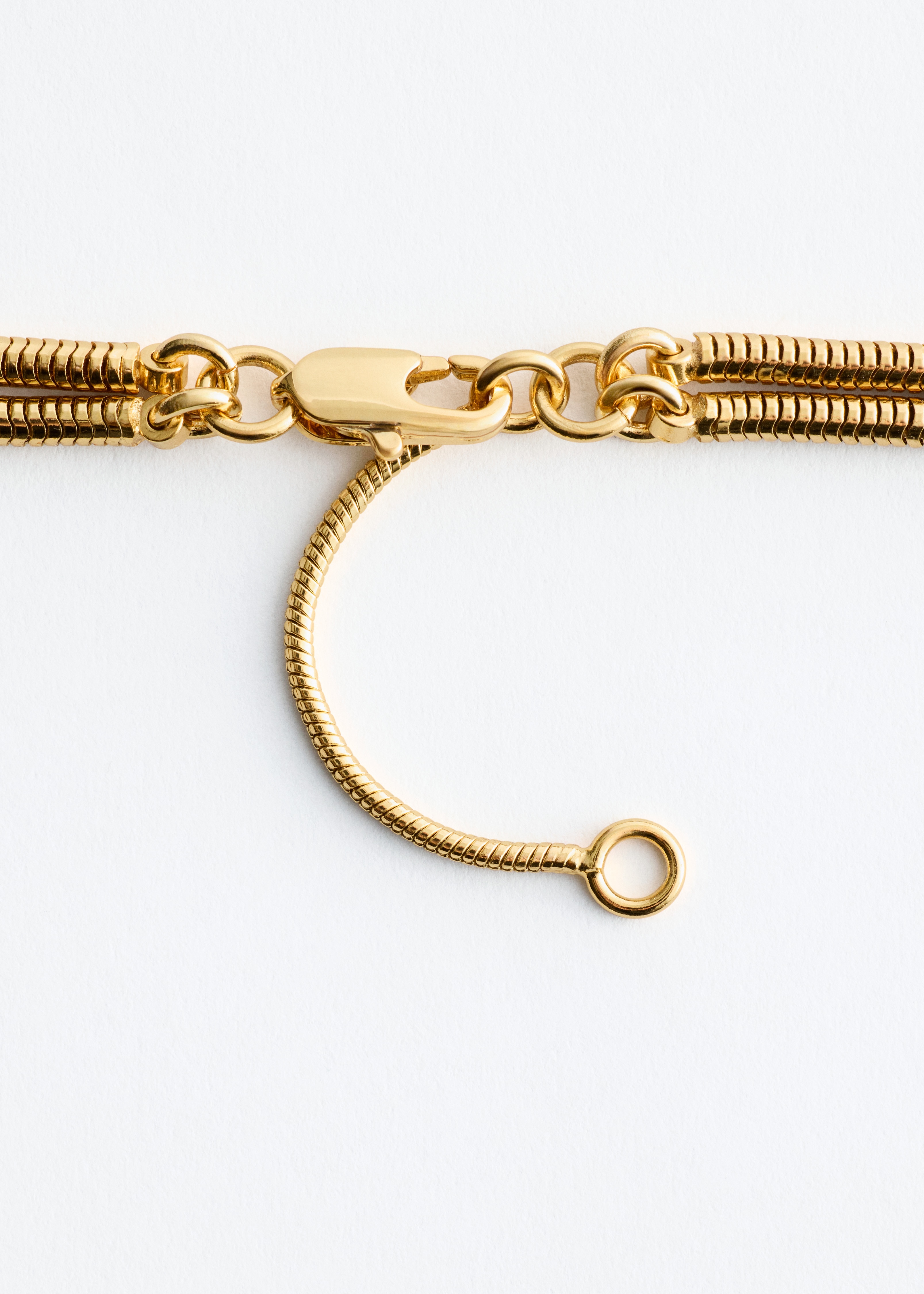 Double Chain Stone Necklace