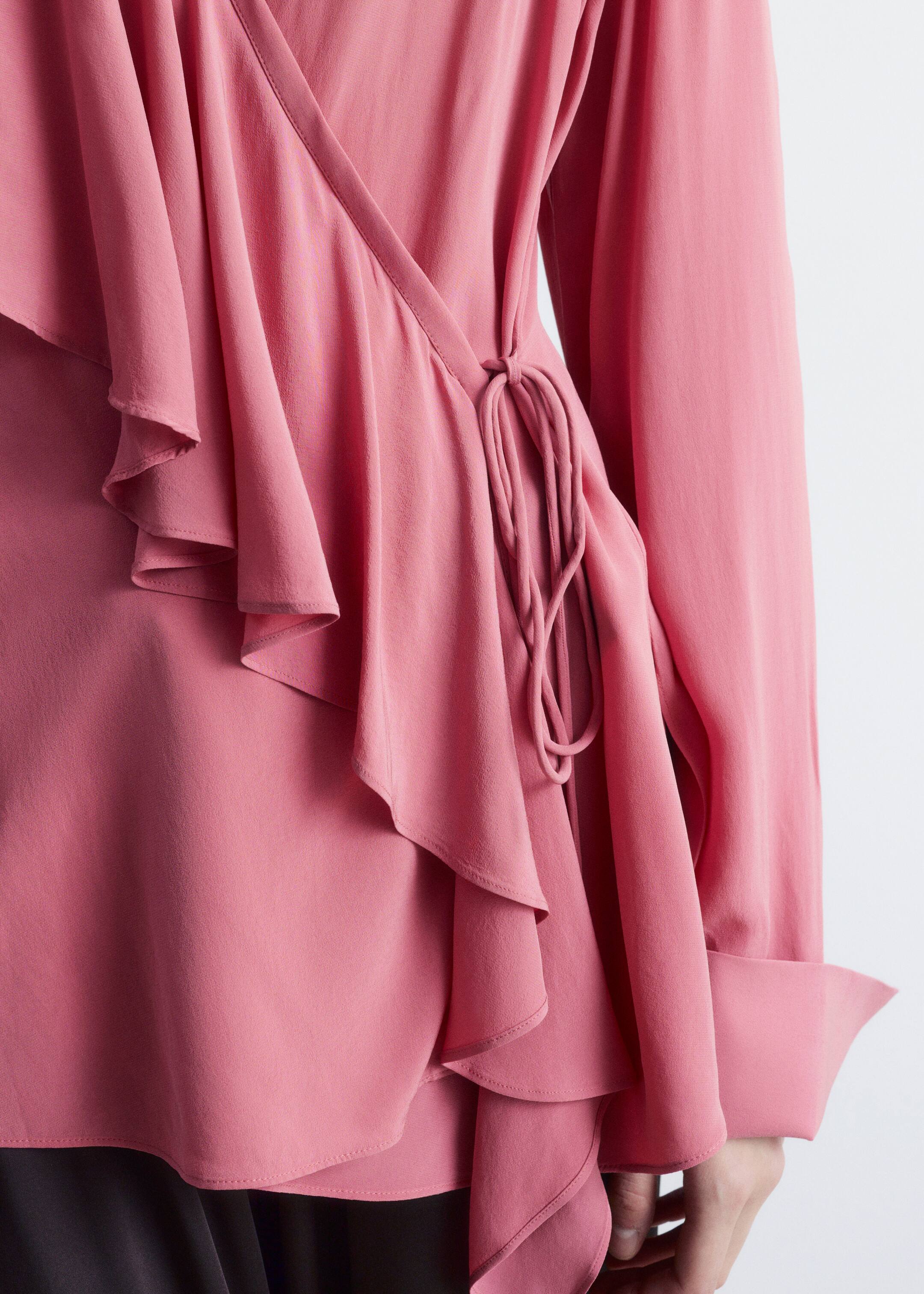 Agrandir l'image: Blouse cache-cœur à volants - Dark pink - FEMME | H&M FR 4