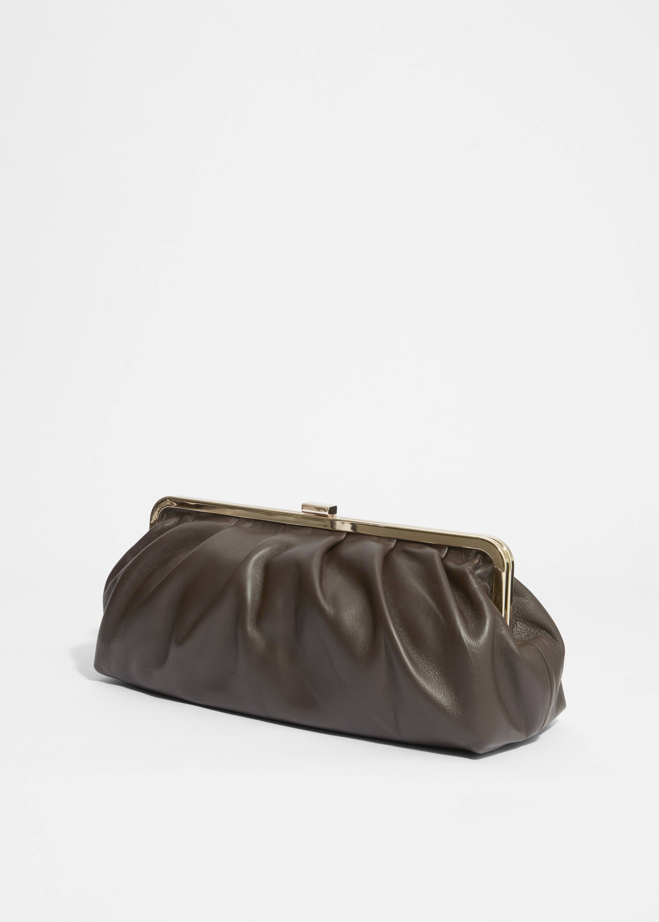 Ingrandisci l'immagine: Classic Leather Clutch Bag - Brown - DONNA | H&M CH 2