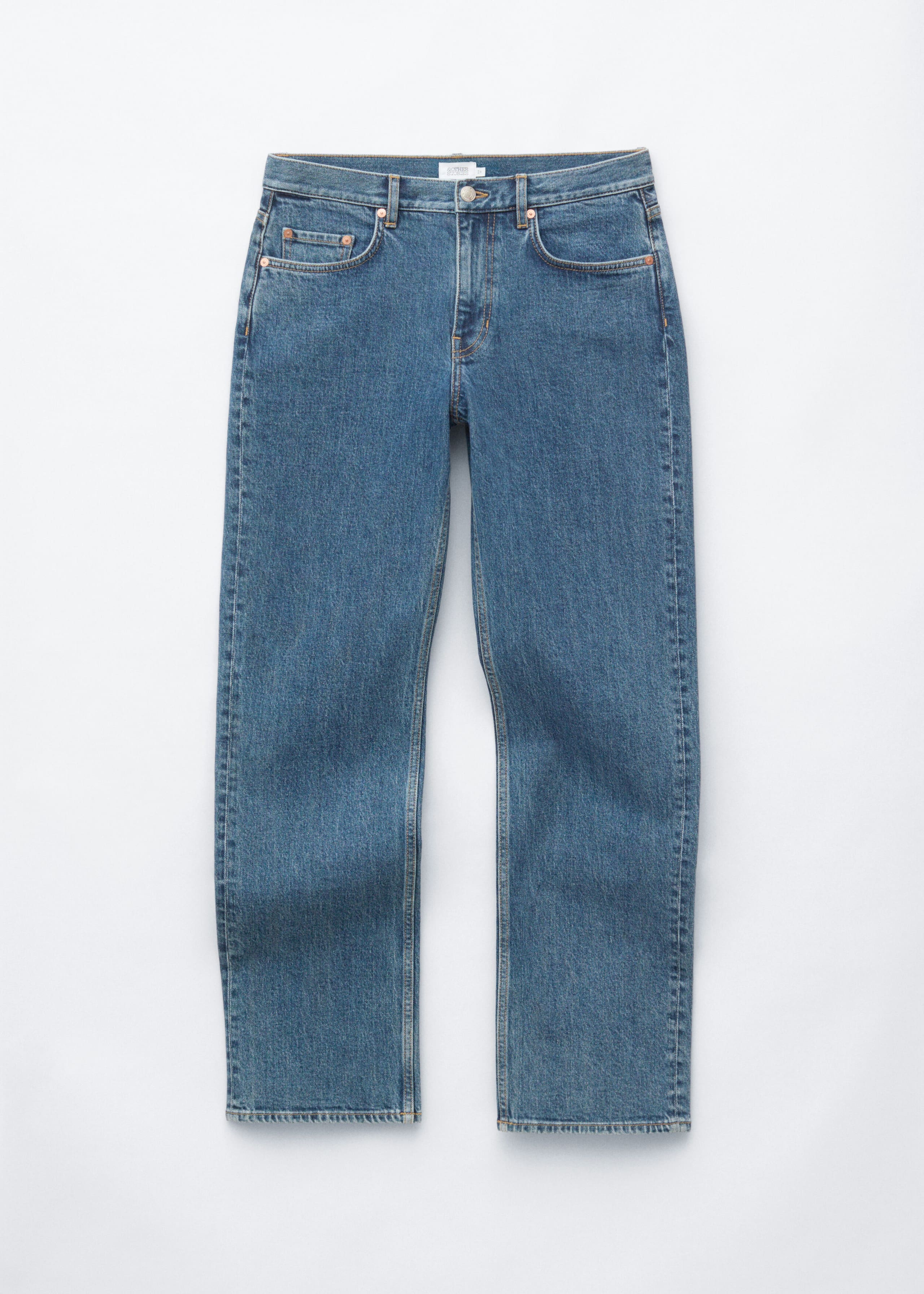 Cropped Slim-Leg Jeans - Mid Blue - Lookbook
