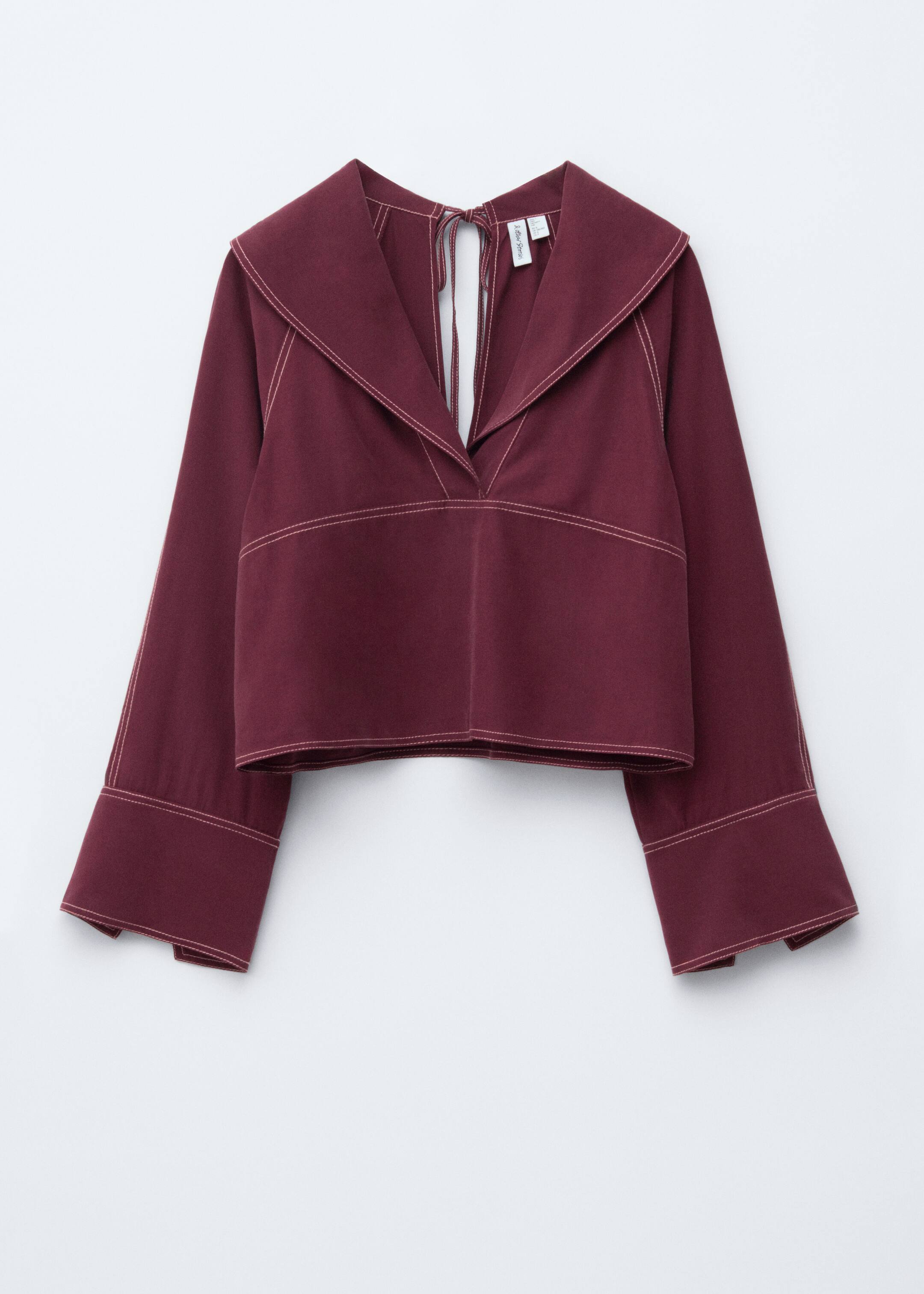 Größeres Bild ansehen: Bluse mit Matrosenkragen - Dunkelrot - Ladies | H&M DE 6