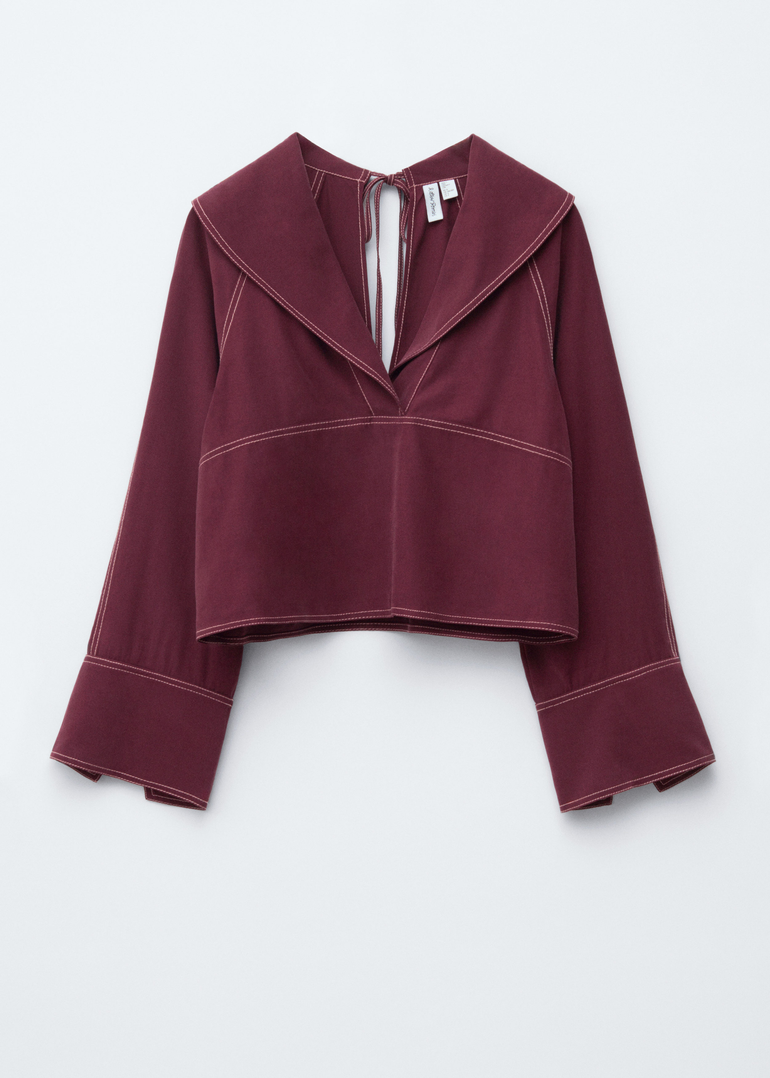 Sailor Collar Blouse - Dark Red - Blouses - & Other Stories US