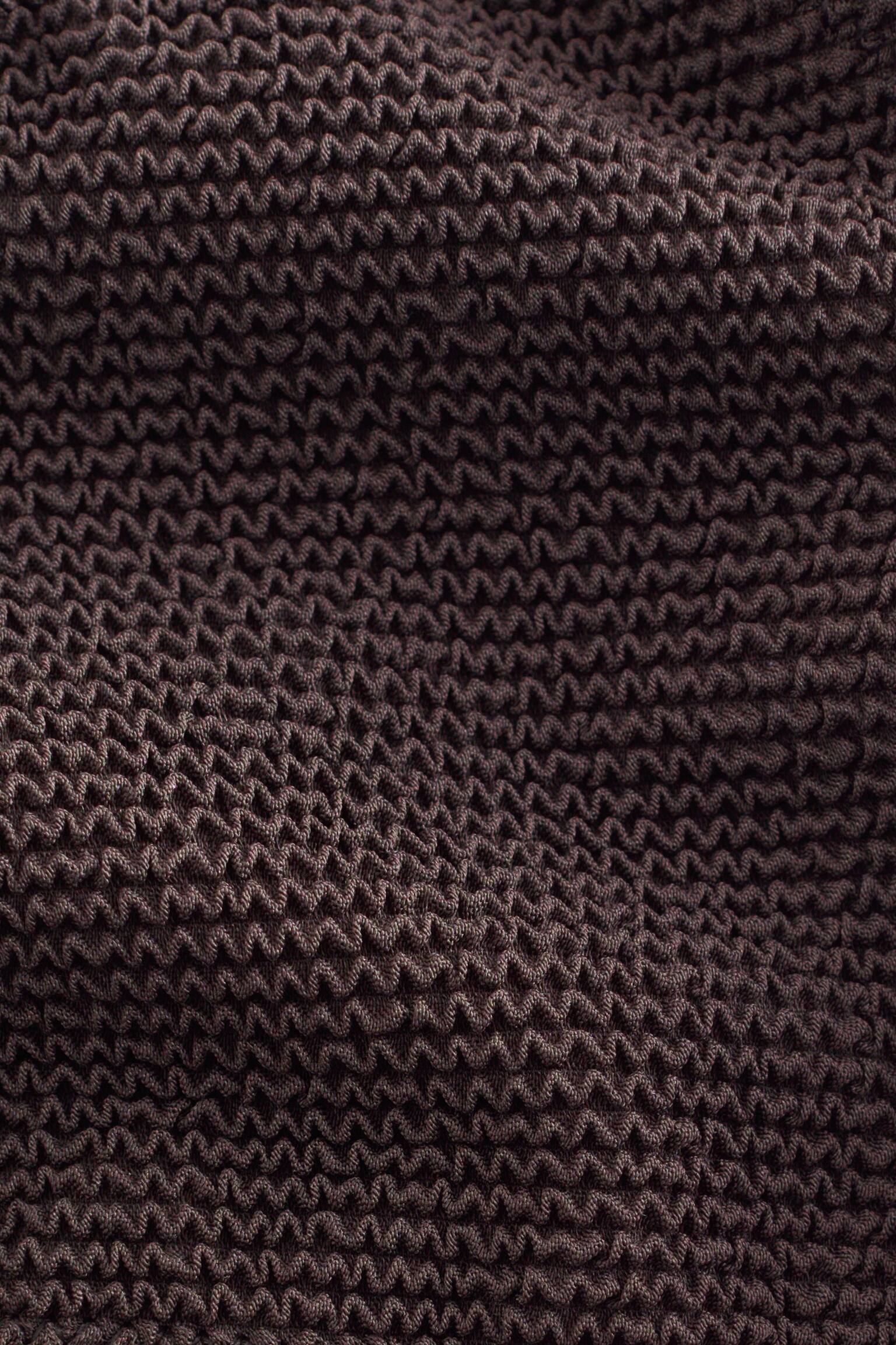 Teksturowana góra od bikini - Ciemnobrązowy/Zielony khaki/Czerwony - 8