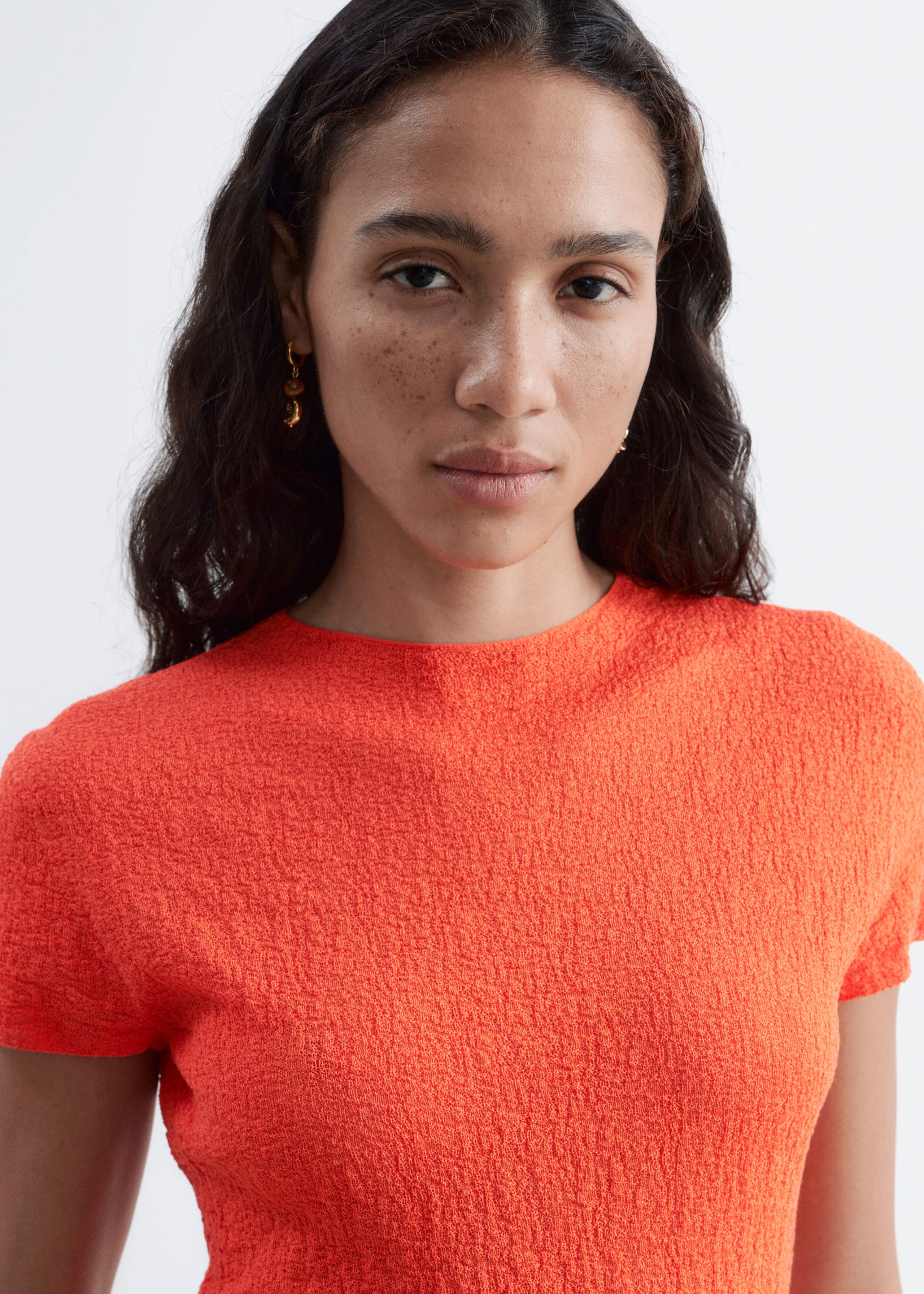 Mock-Neck Top - Off White - Lookbook