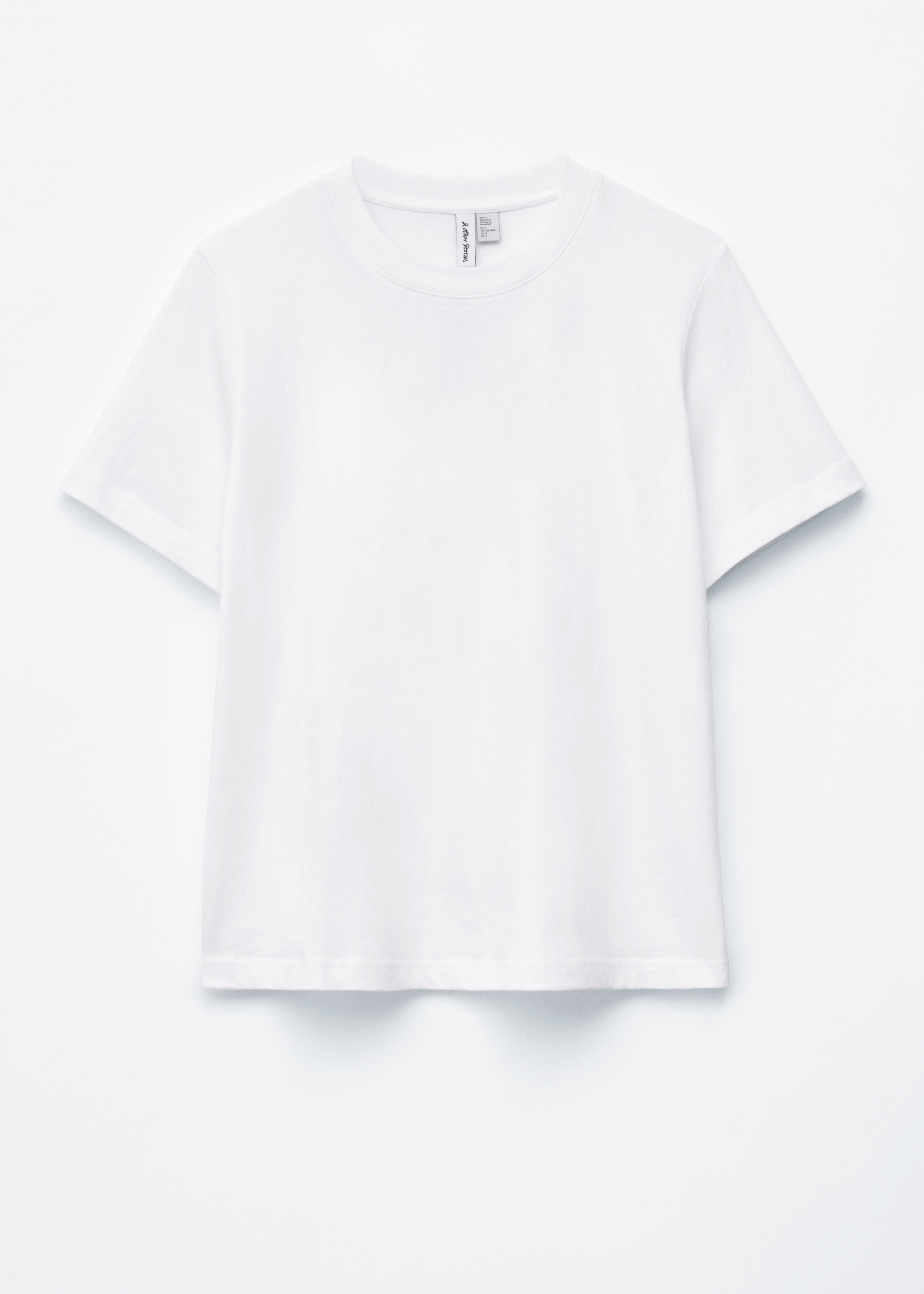 T-shirt med rund halsringning - Vit/Ljusgrön/Beige/Svart/Gråblå/Röd/Mörkgrå/melerad