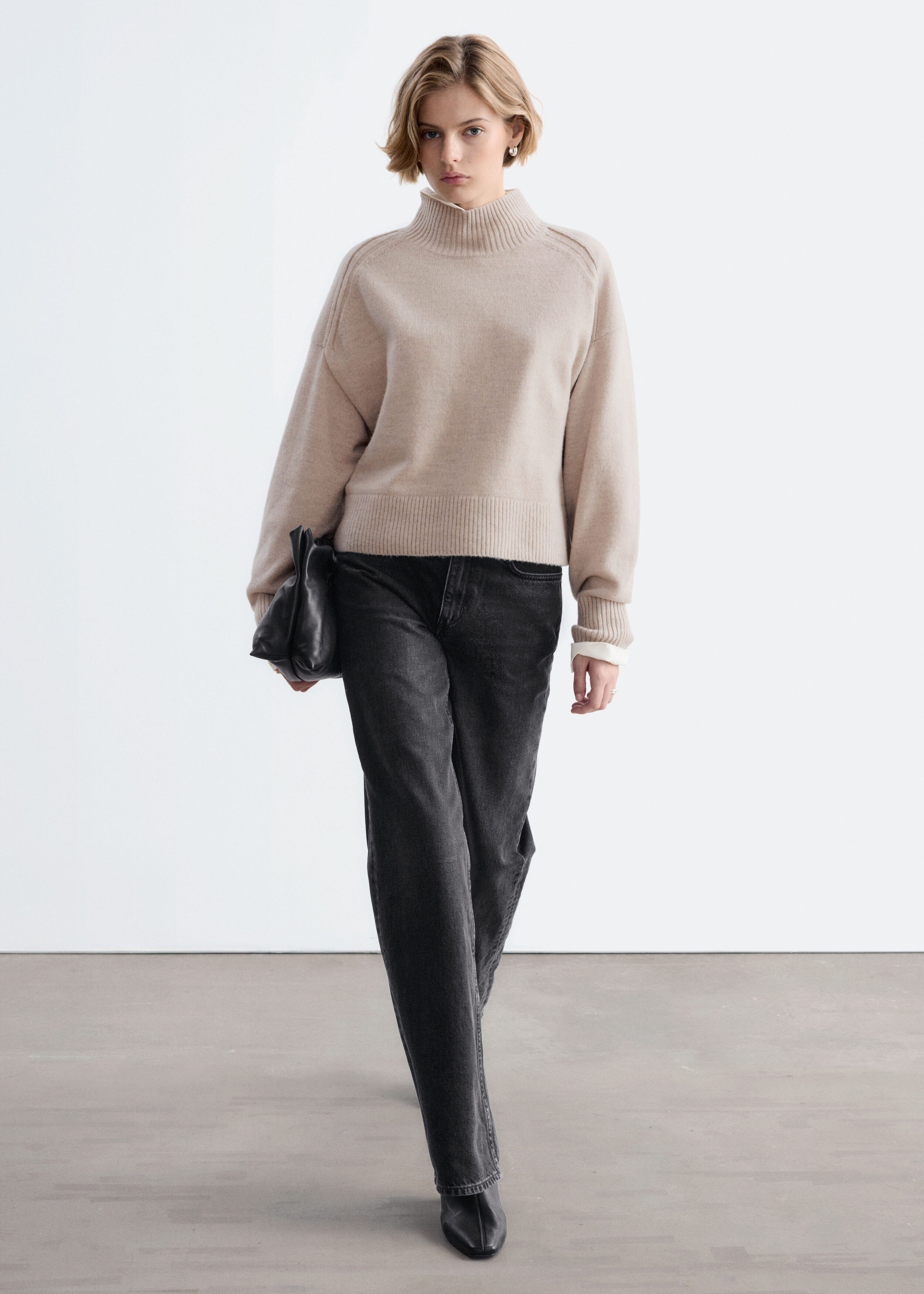 Mock-Neck Wool-Cotton Jumper by & Other Stories