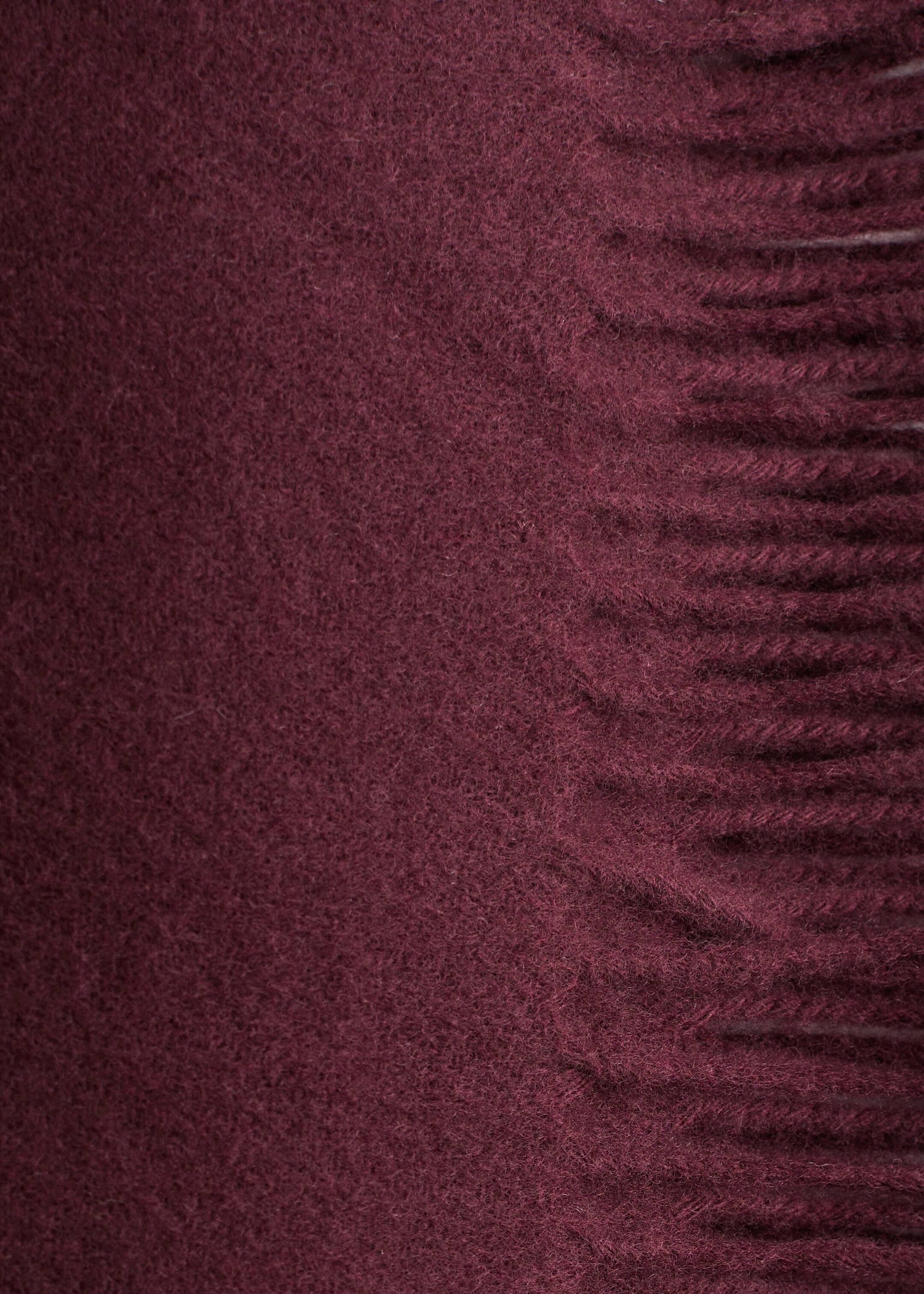 Grösseres Bild ansehen: Deckenschal aus Wolle mit Fransen - Weinrot - DAMEN | H&M CH 4