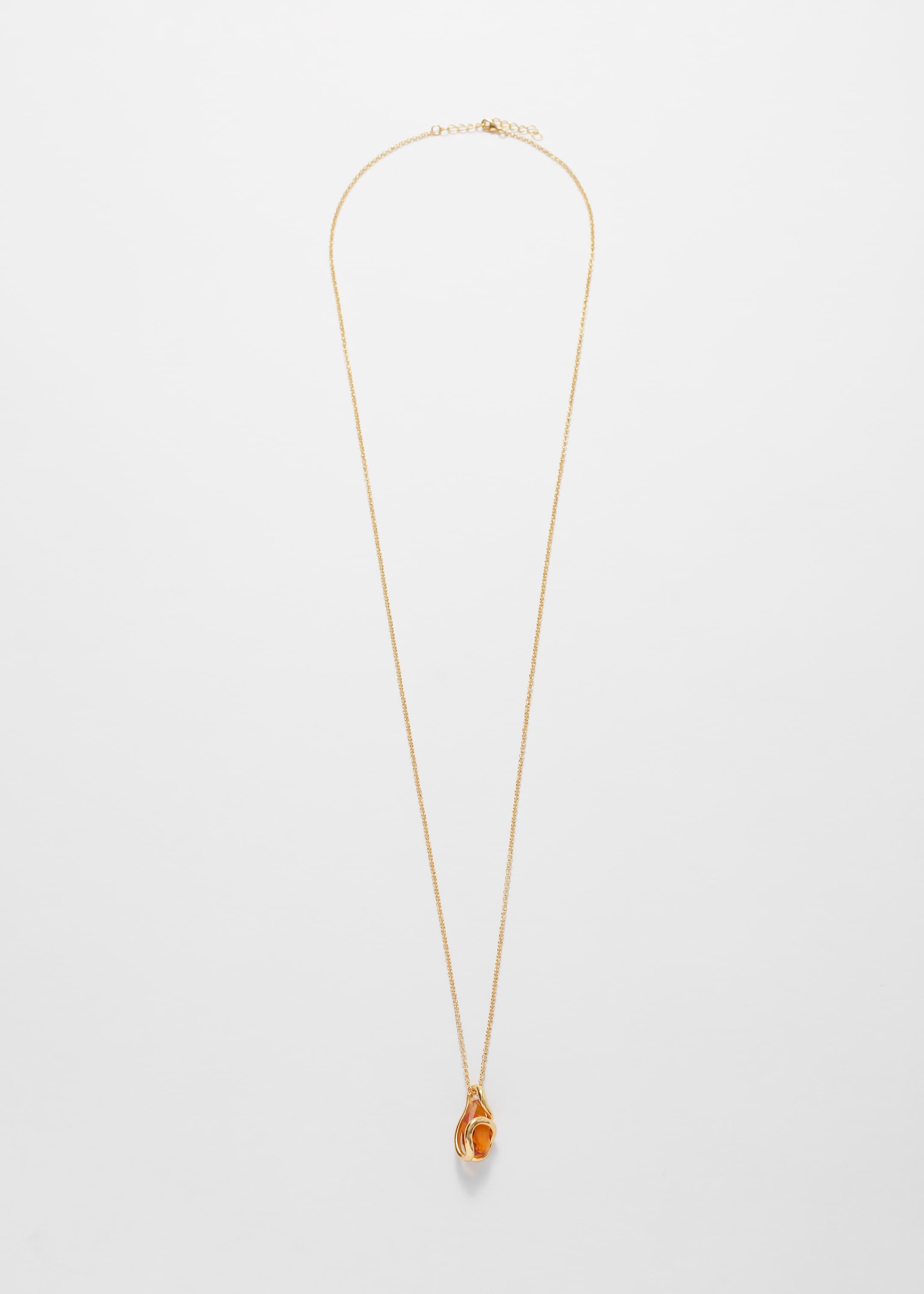 Grotere afbeelding bekijken: Halsketting met hanger met glazen steen - Goudkleurig - DAMES | H&M BE 1