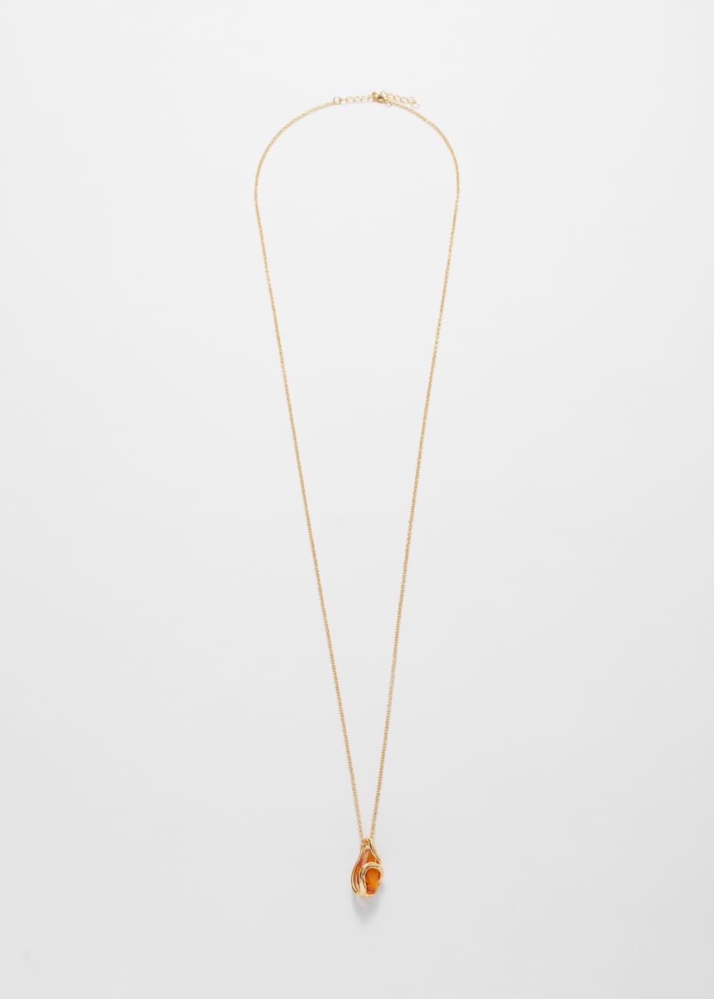 Glass Stone Pendant Necklace