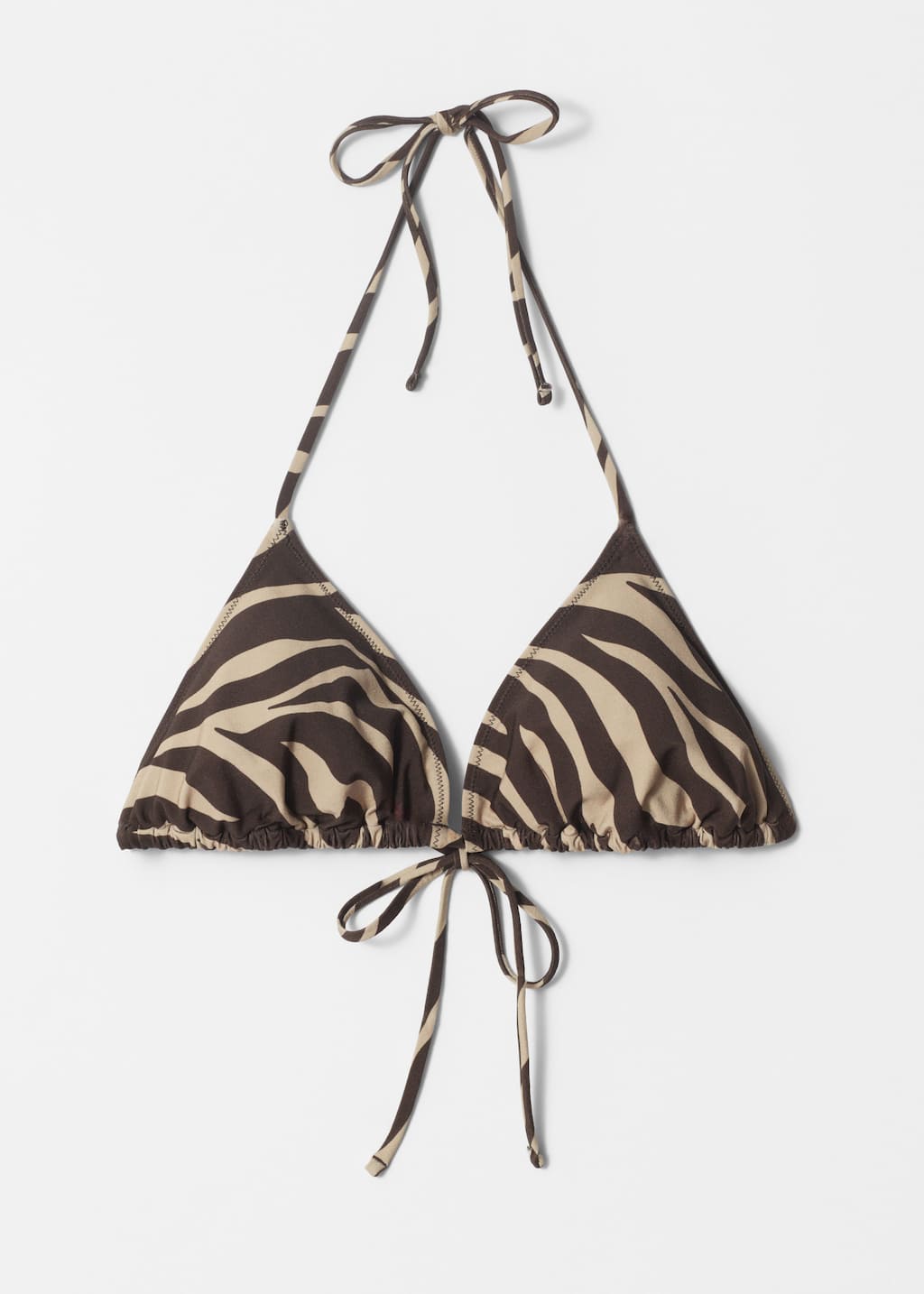 Top bikini a triangolo con scollo all'americana