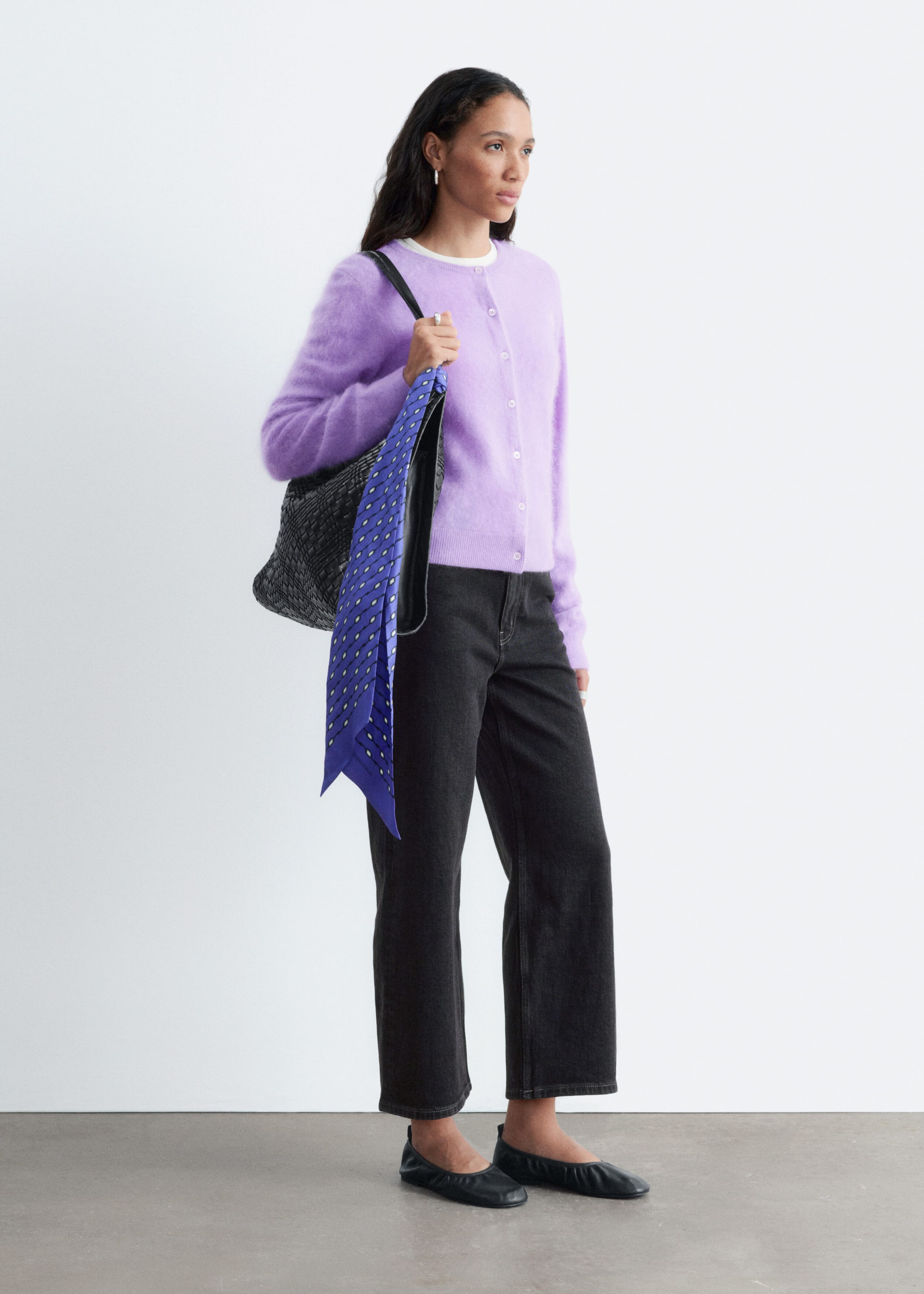 Cropped Wide-Leg Jeans - Mid blue - Lookbook