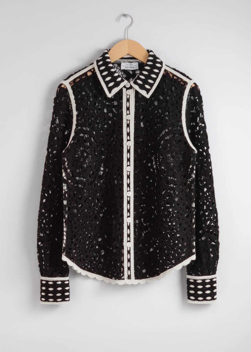 Crocheted Shirt - Black - Still Life