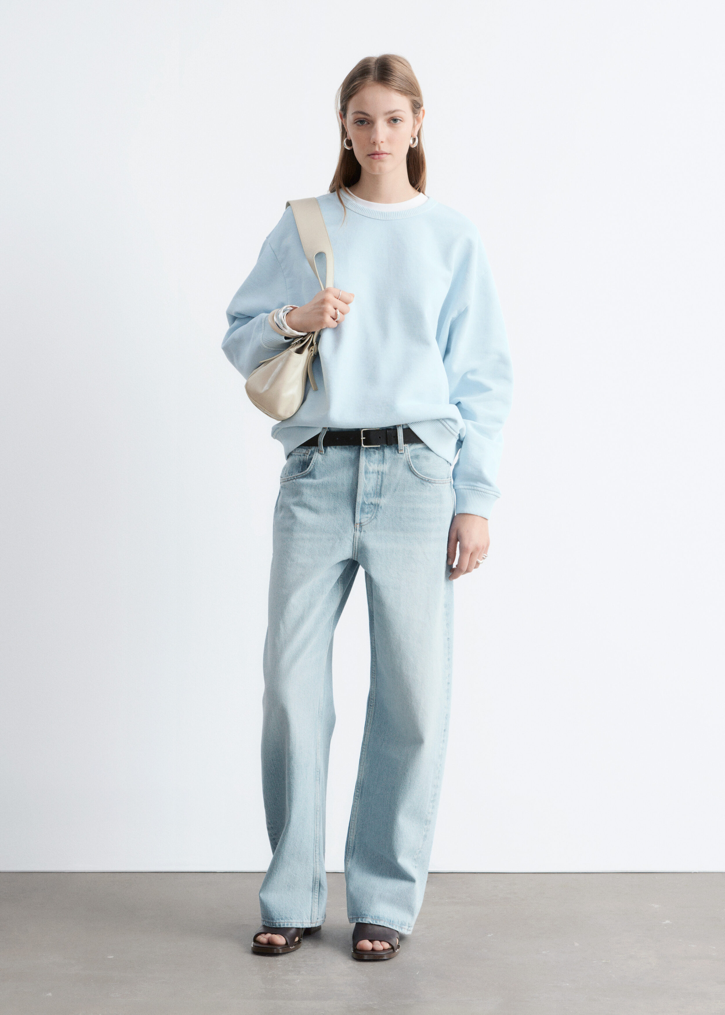 Oversized Cotton-Jersey Sweatshirt - Light Blue - & Other Stories US