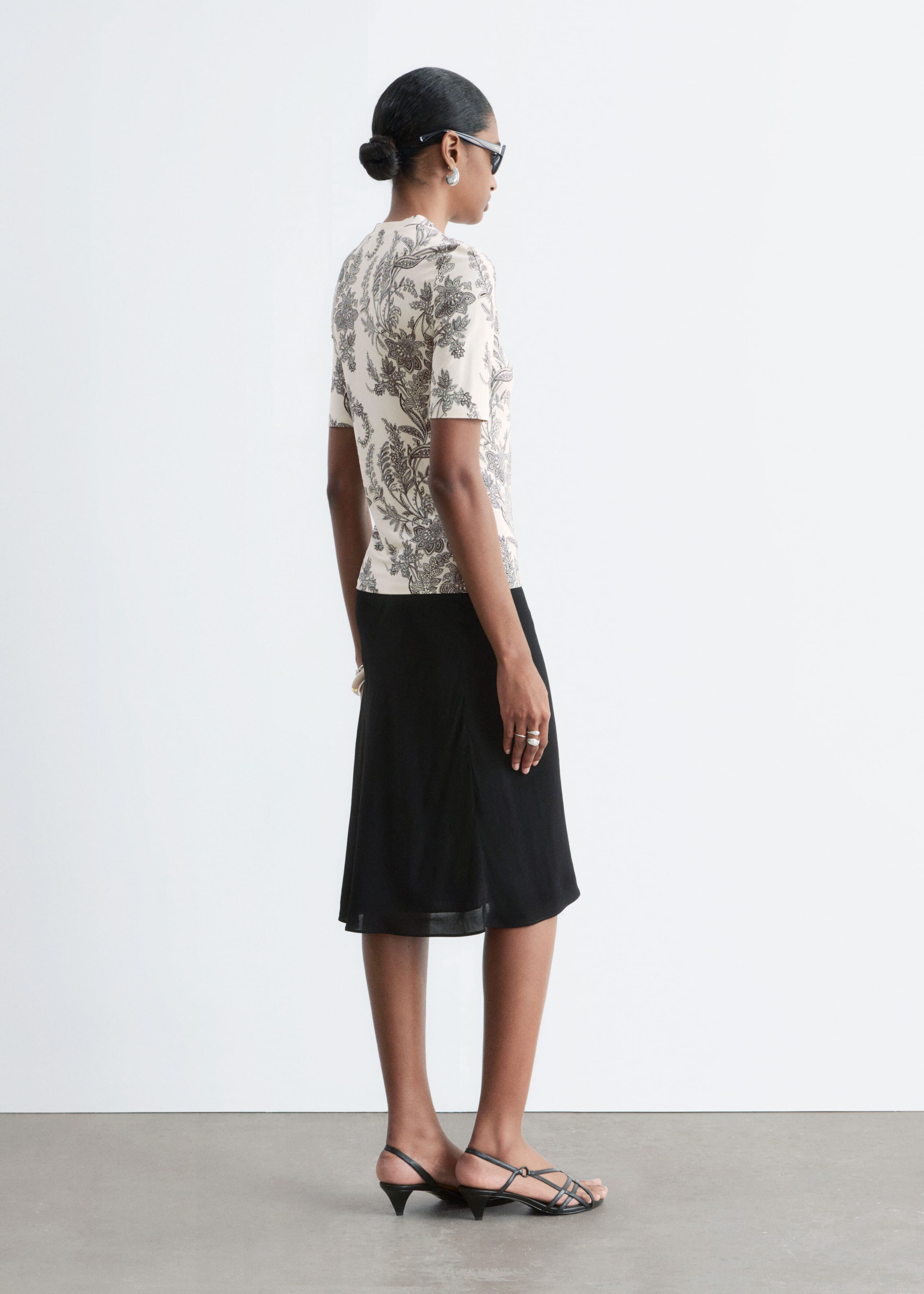 Jersey-Oberteil mit Stehkragen - Blau/Schwarz - Lookbook