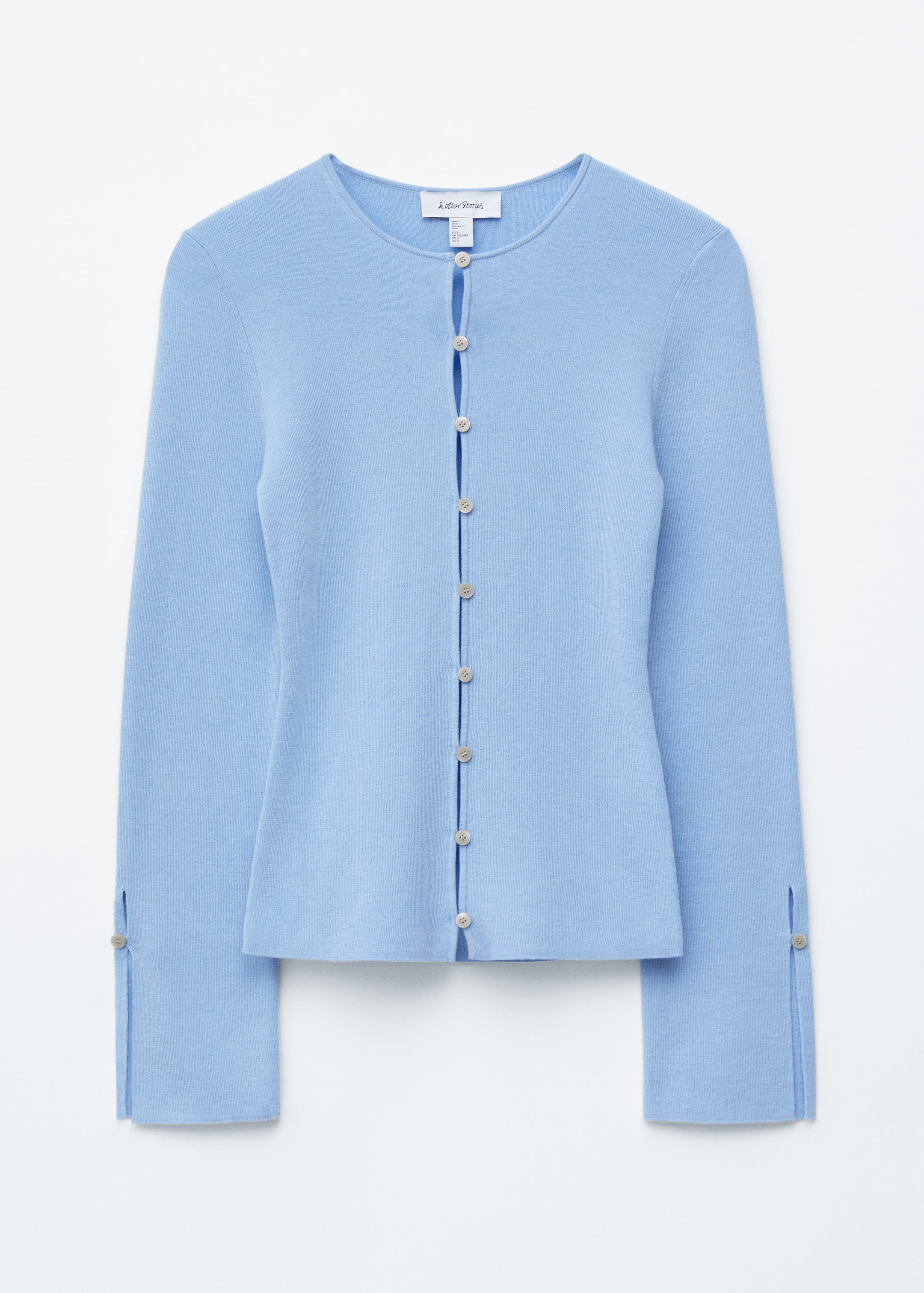Visa större bild: Figurnära ullcardigan - Ljusblå - DAM | H&M SE 6