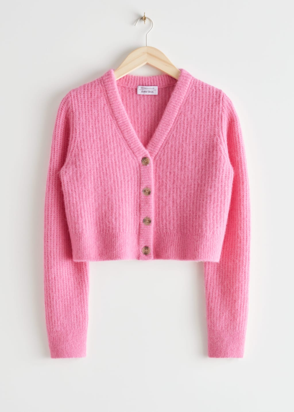Boxy Knit Cardigan - Pink - Still Life