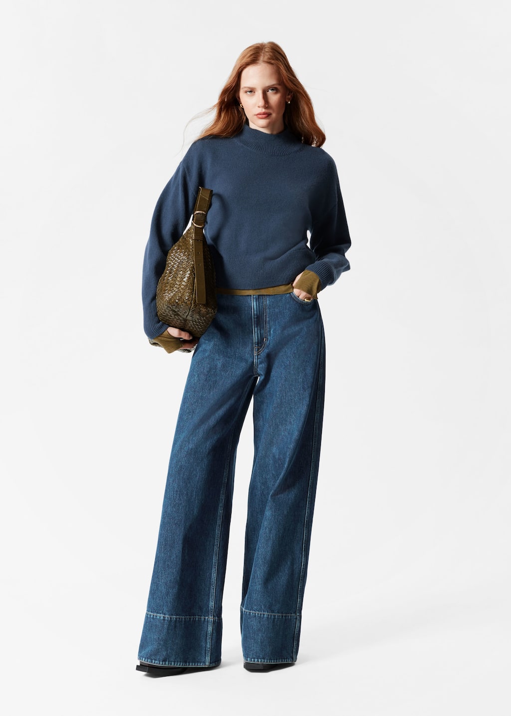 Pullover a lupetto - Blu scuro - Lookbook