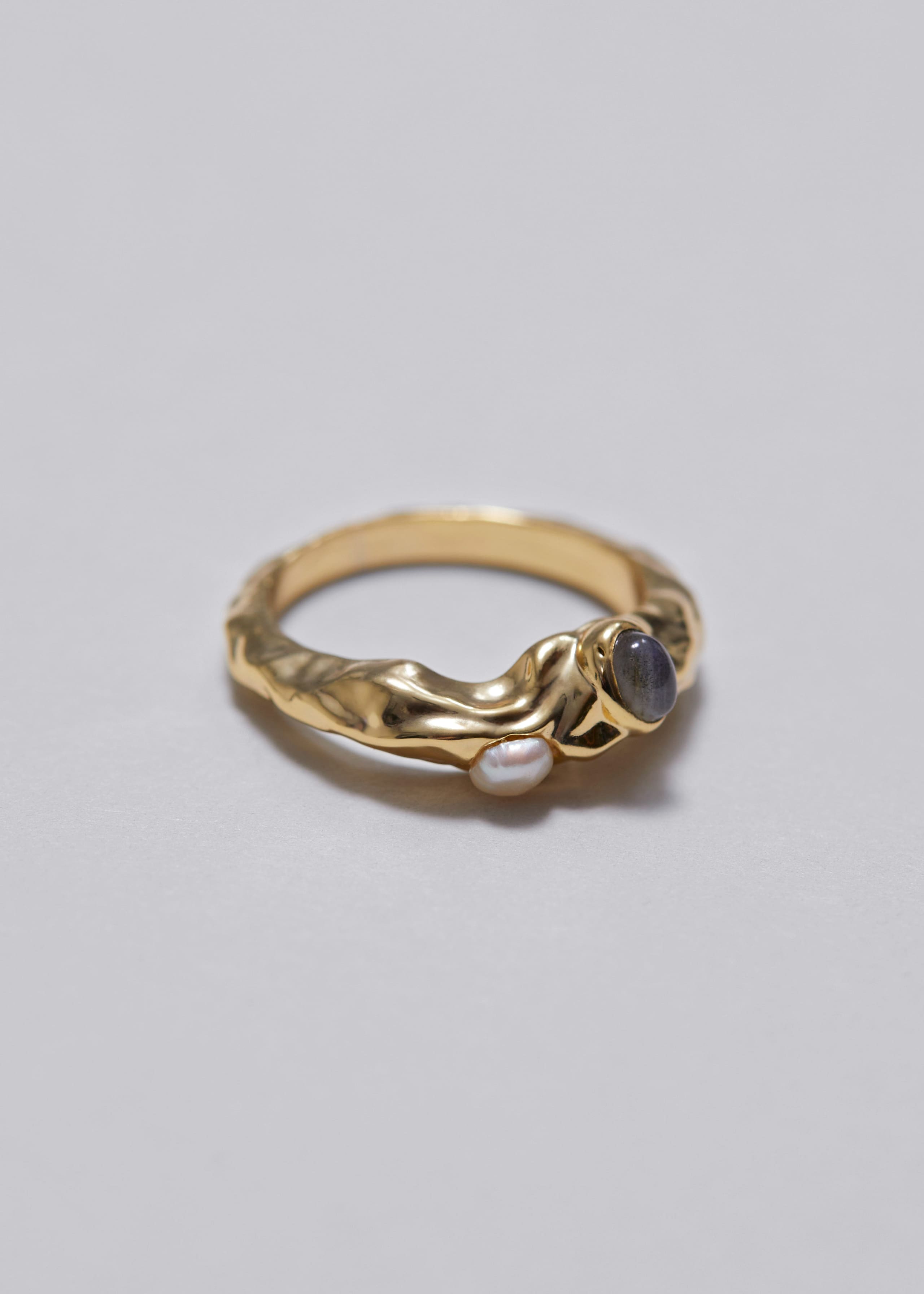 Semi-Precious Stone Ring - Gold - Still Life