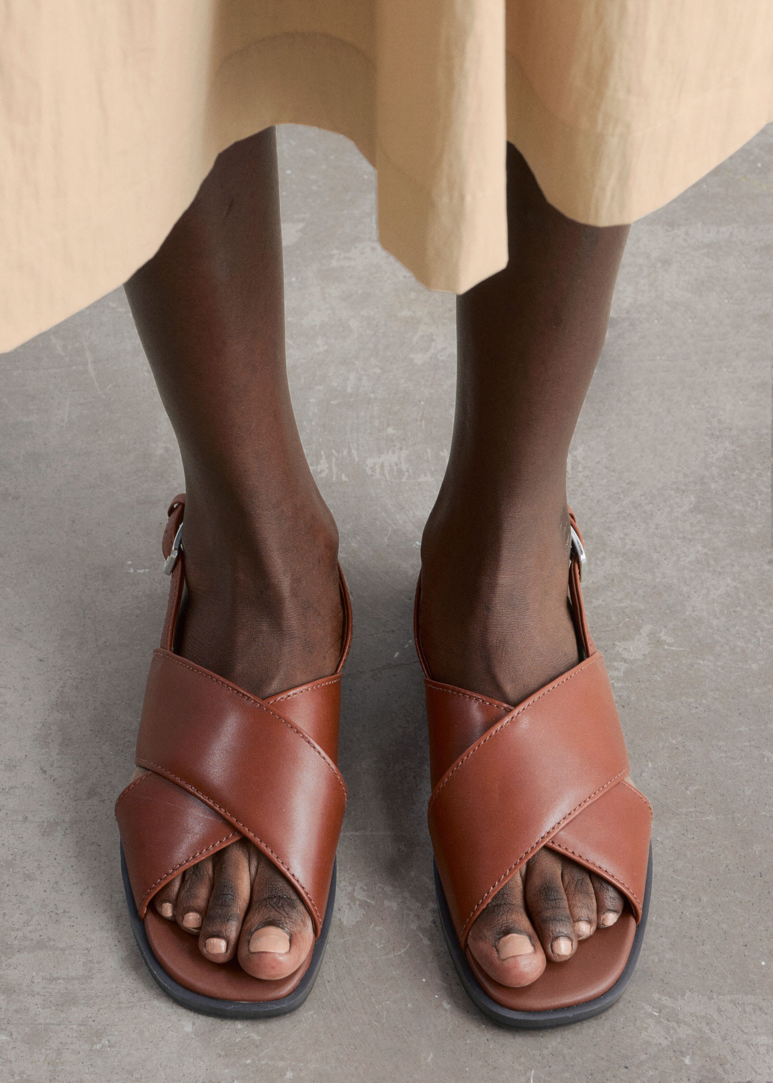 Image of Crossover Leather Sandals