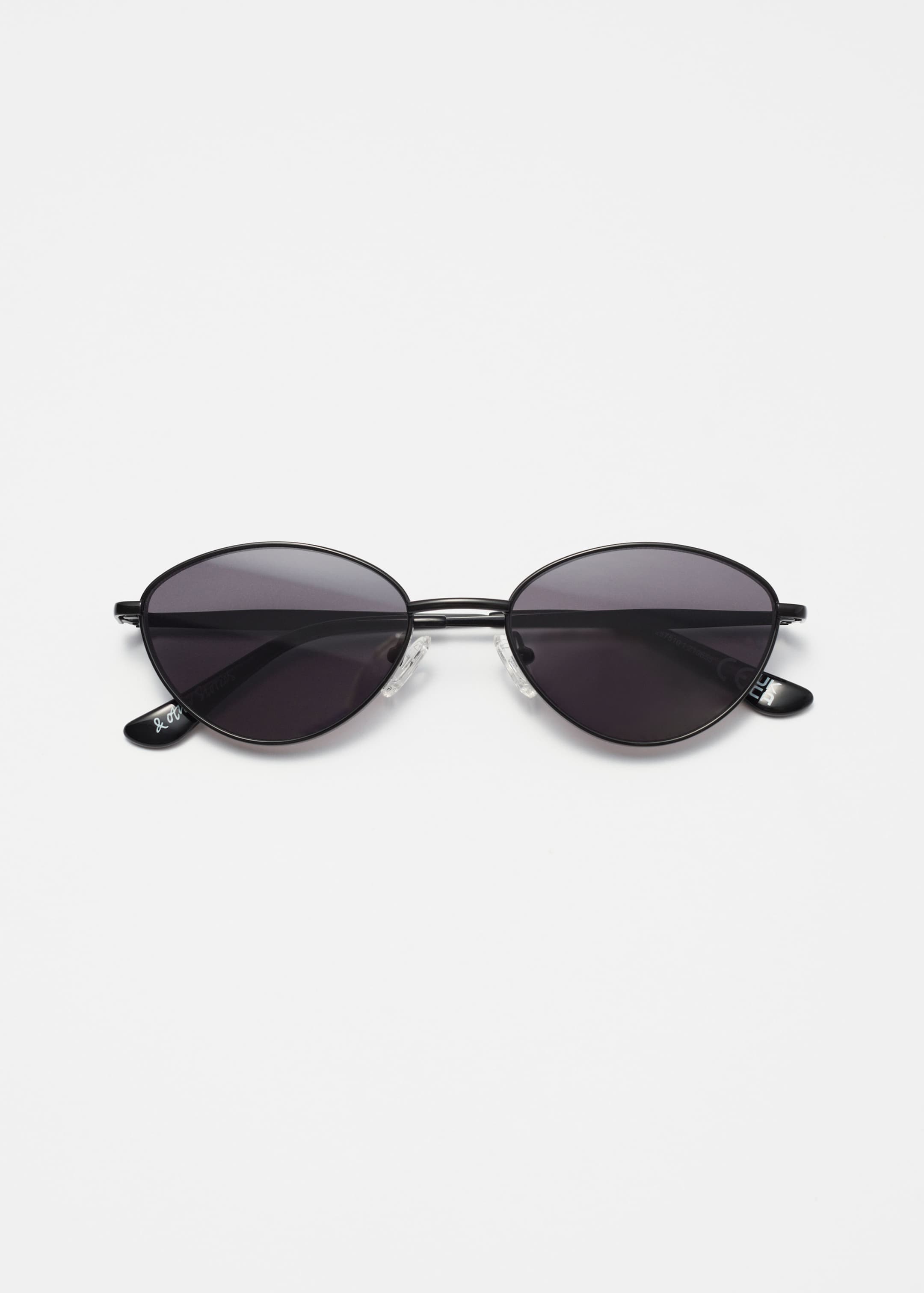 Größeres Bild ansehen: Ovale Sonnenbrille mit Metallgestell - Schwarz - Ladies | H&M DE 1