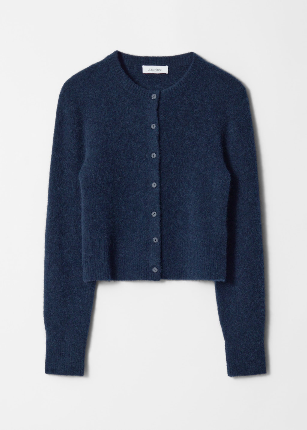 Image of Stickad cardigan i alpackablandning