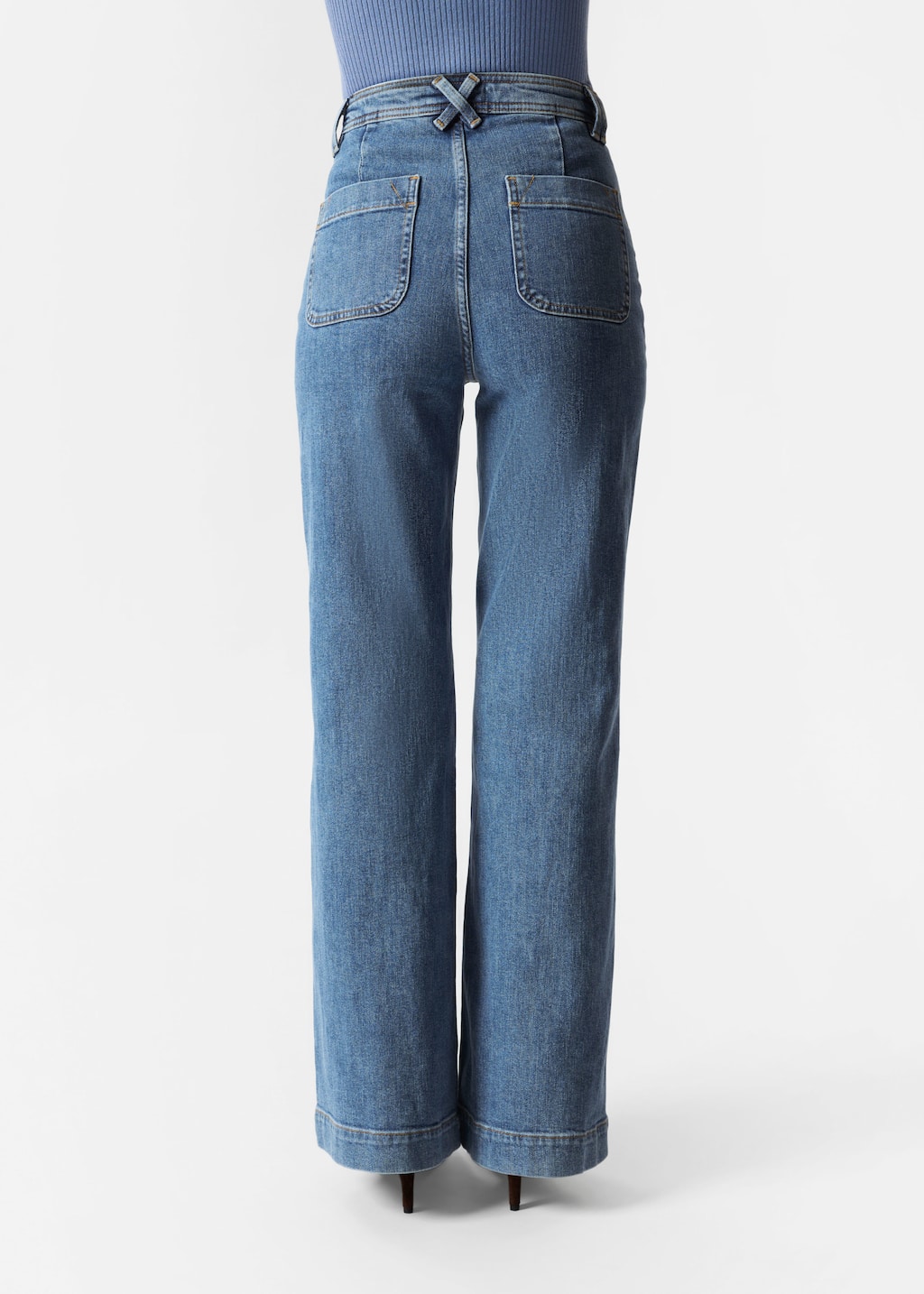 Image of High-Waist Flared Jeans