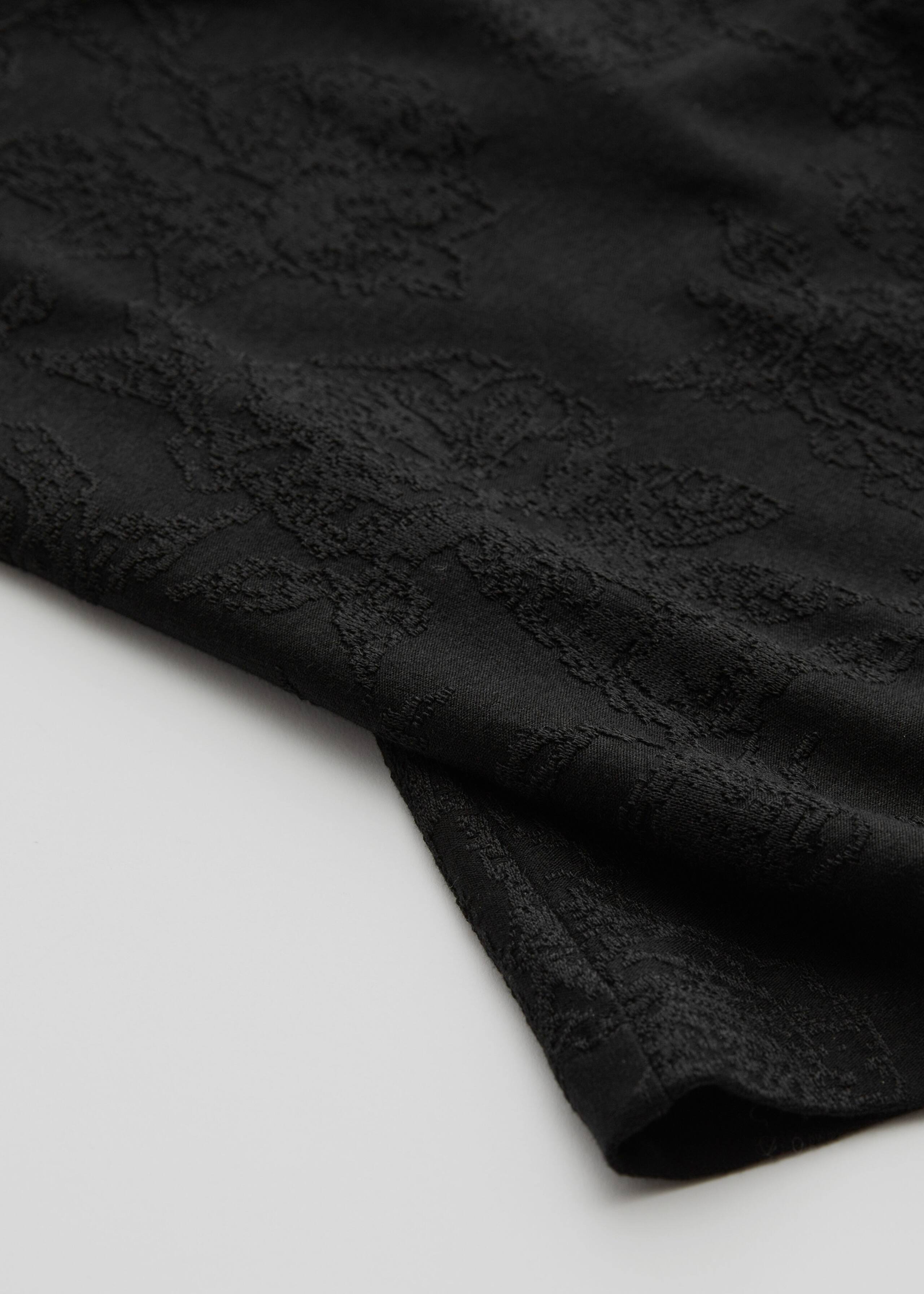 Mock Neck Jacquard Top - {{variantName}} - Descriptive Detail