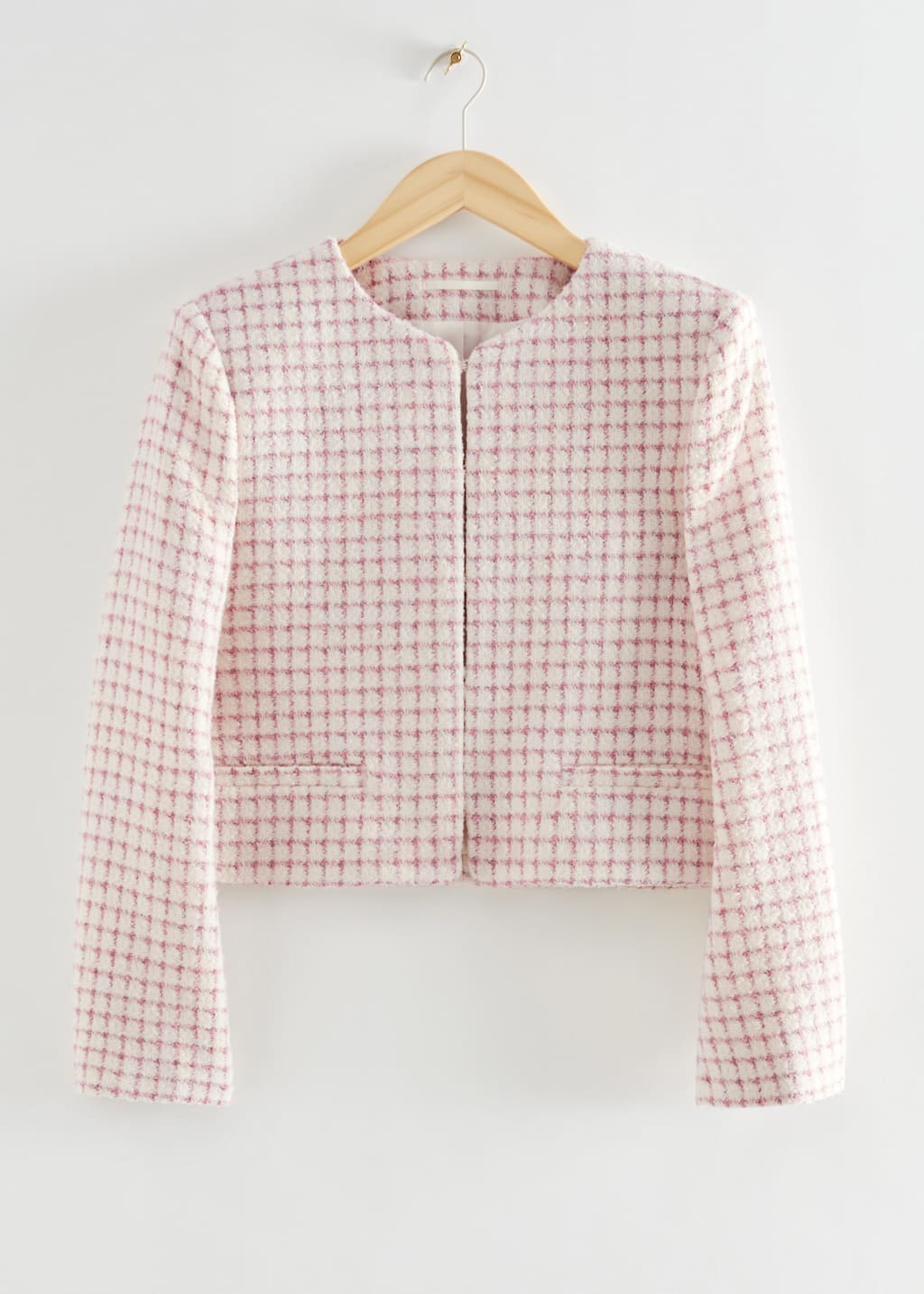 Short Tweed Jacket - Pink and White - Still Life