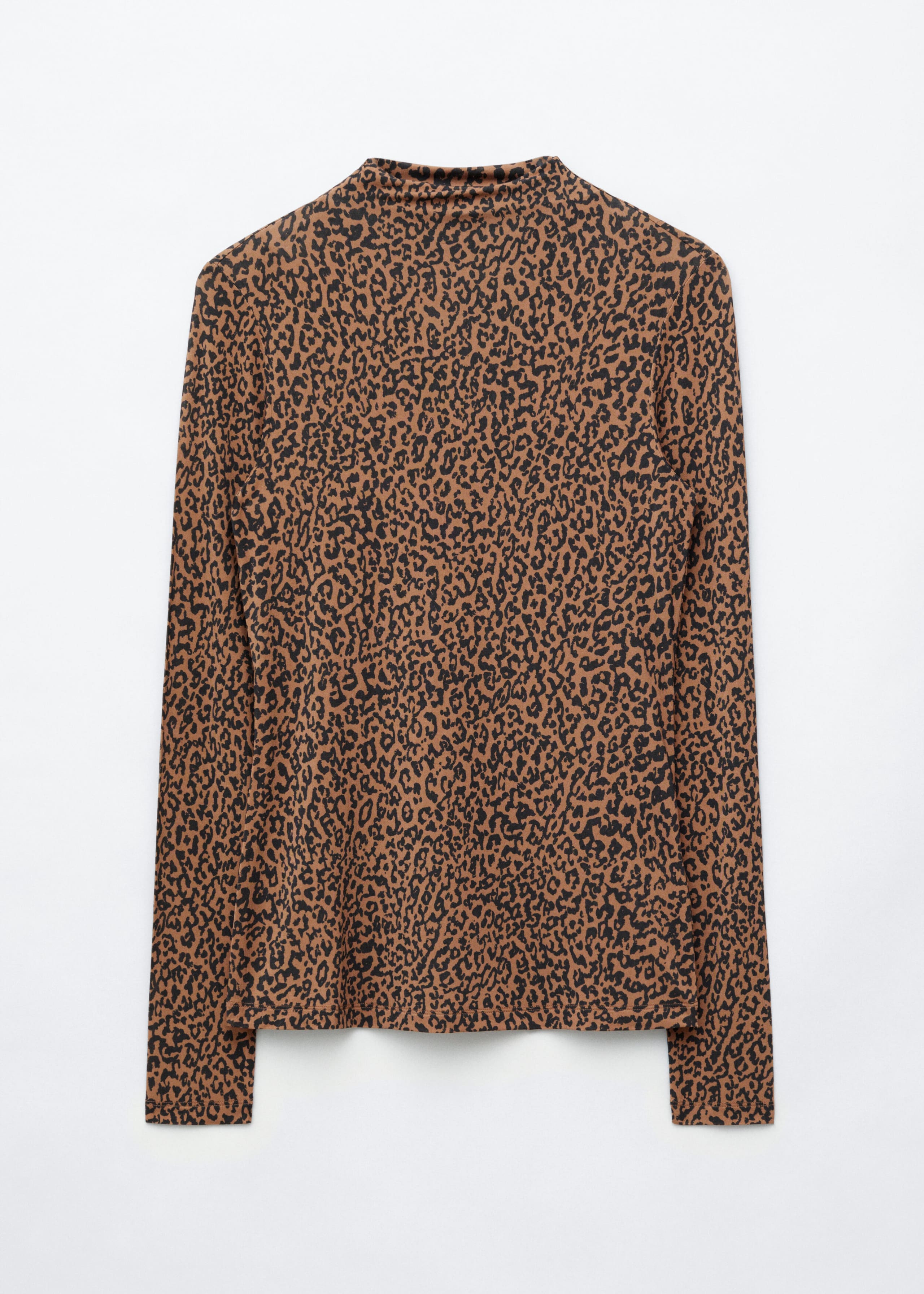 Mock-Neck Top - Brown/Leopard Print - Still Life