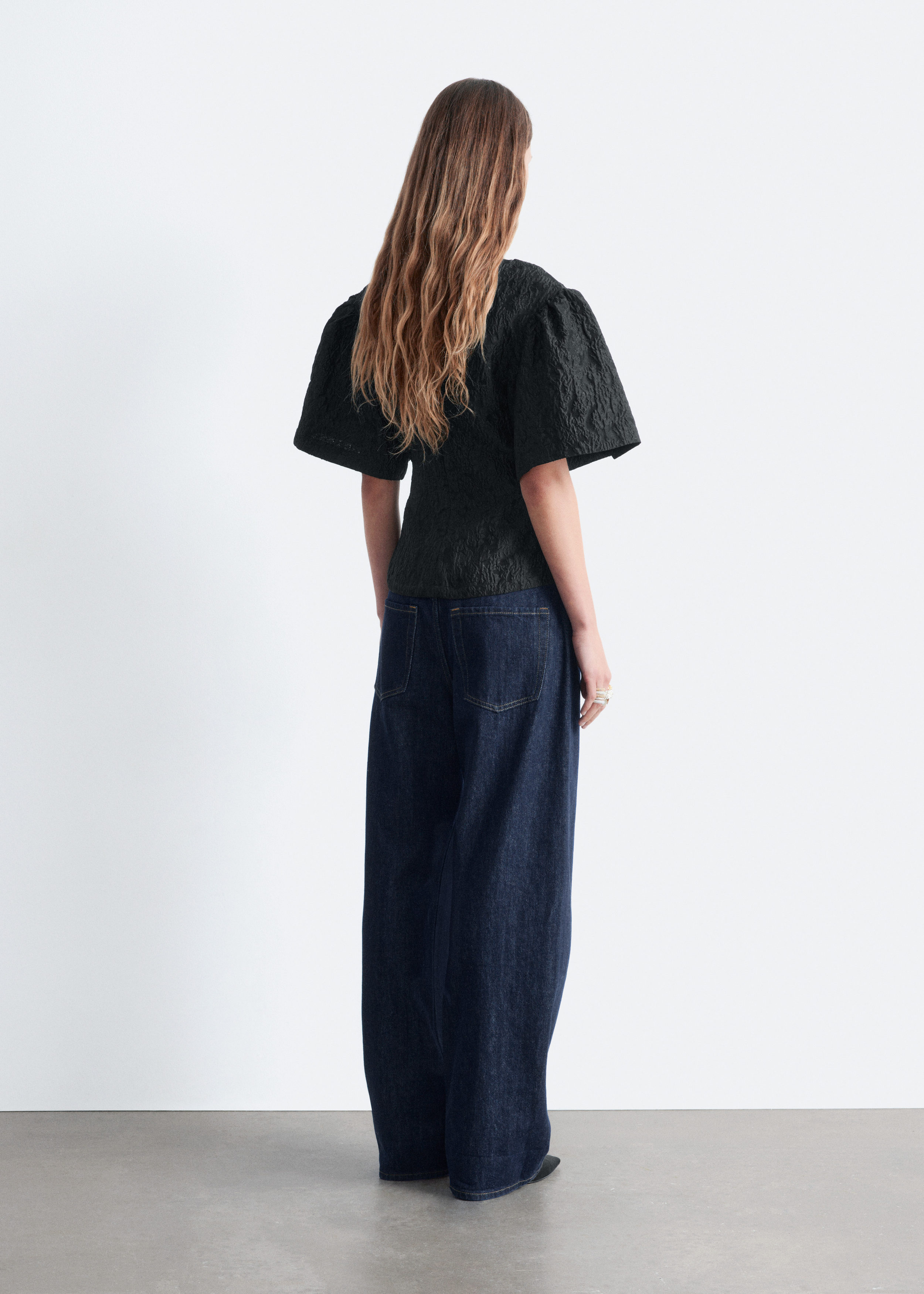 Acka. jacquard puff oneーpiece Acka. jacquard puff oneーpiece