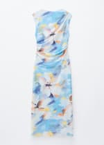 Blauwe bloemenprint