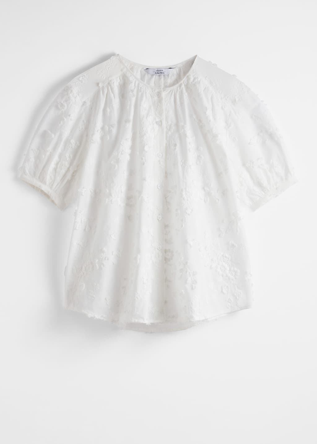 Image of Oversized Puff-Sleeve Blouse