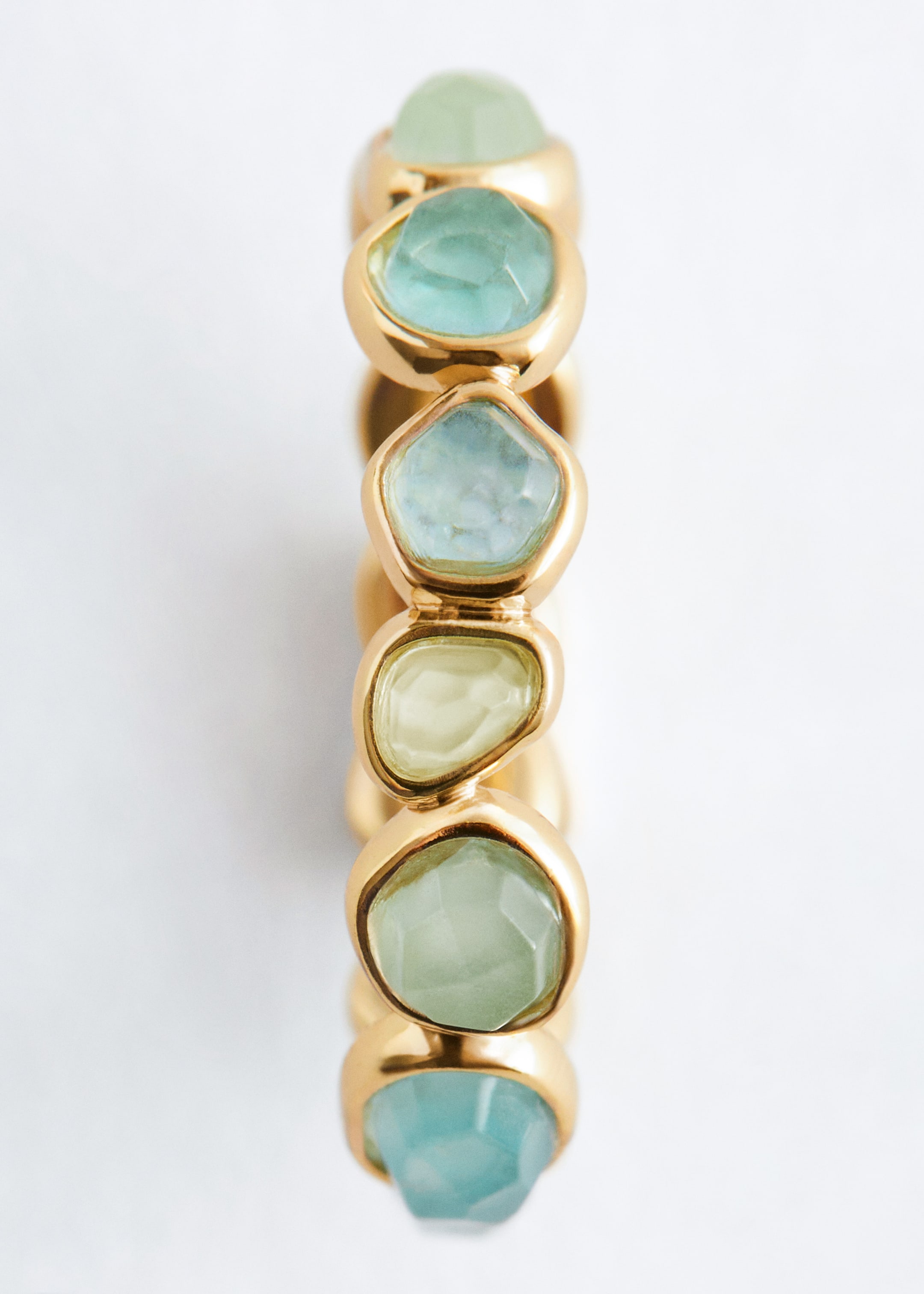 View larger image: Organic Glass Stone Ring - Gold/Turquoise - Ladies | H&M GB 4