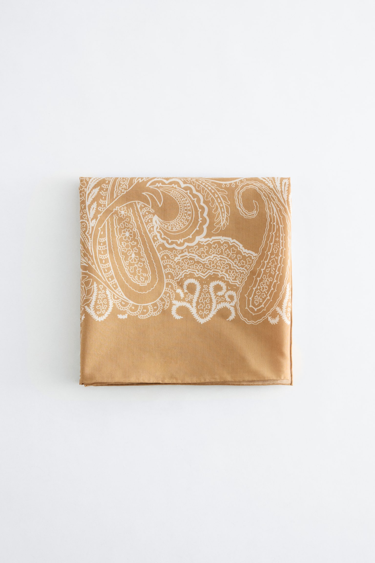 Grote sjaal van een zijdemix met paisleyprint - Beige/paisleyprint - 1