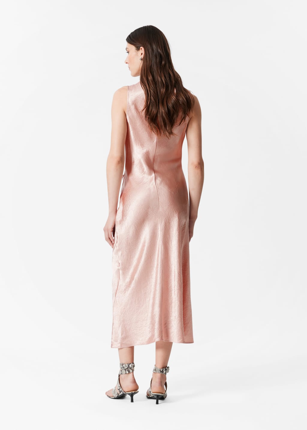 Image of Drapiertes Midikleid aus Satin