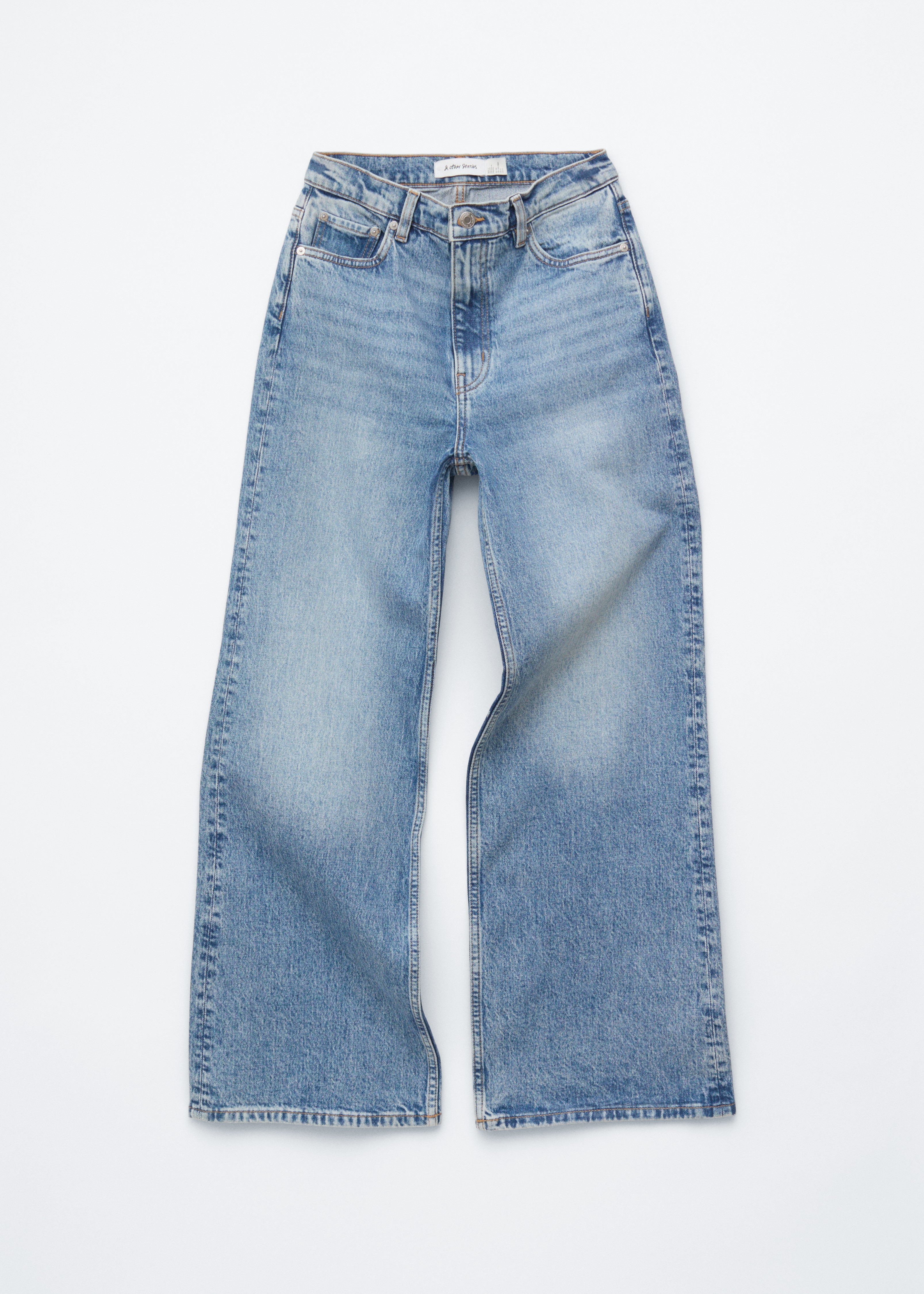 Calças de ganga de pernas largas - Azul claro/Preto/Azul escuro/Azul/Azul médio/Lavagem azul médio/Vermelho escuro