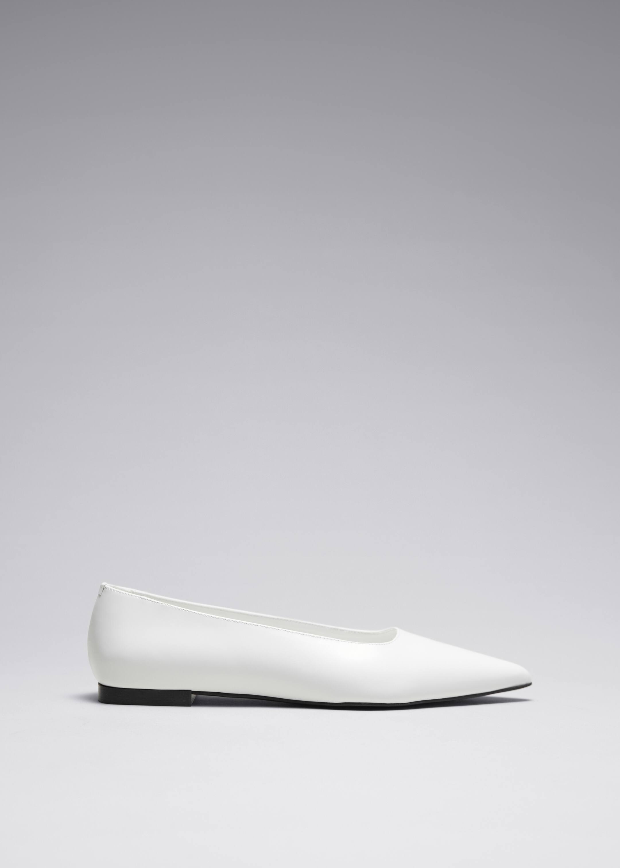 View larger image: Point-Toe Ballet Flats - White - Ladies | H&M GB 1
