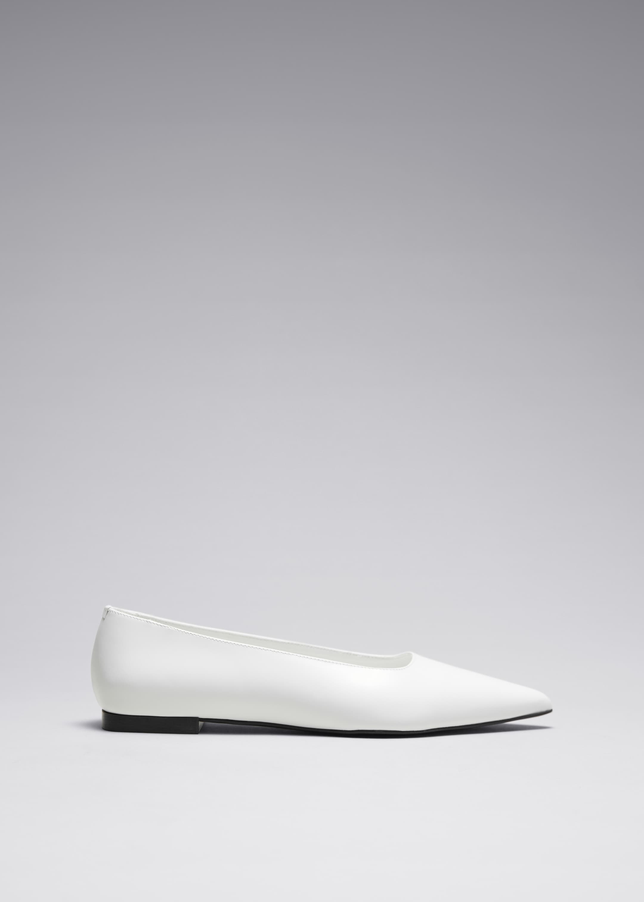 View larger image: Point-Toe Ballet Flats - White - Ladies | H&M GB 1
