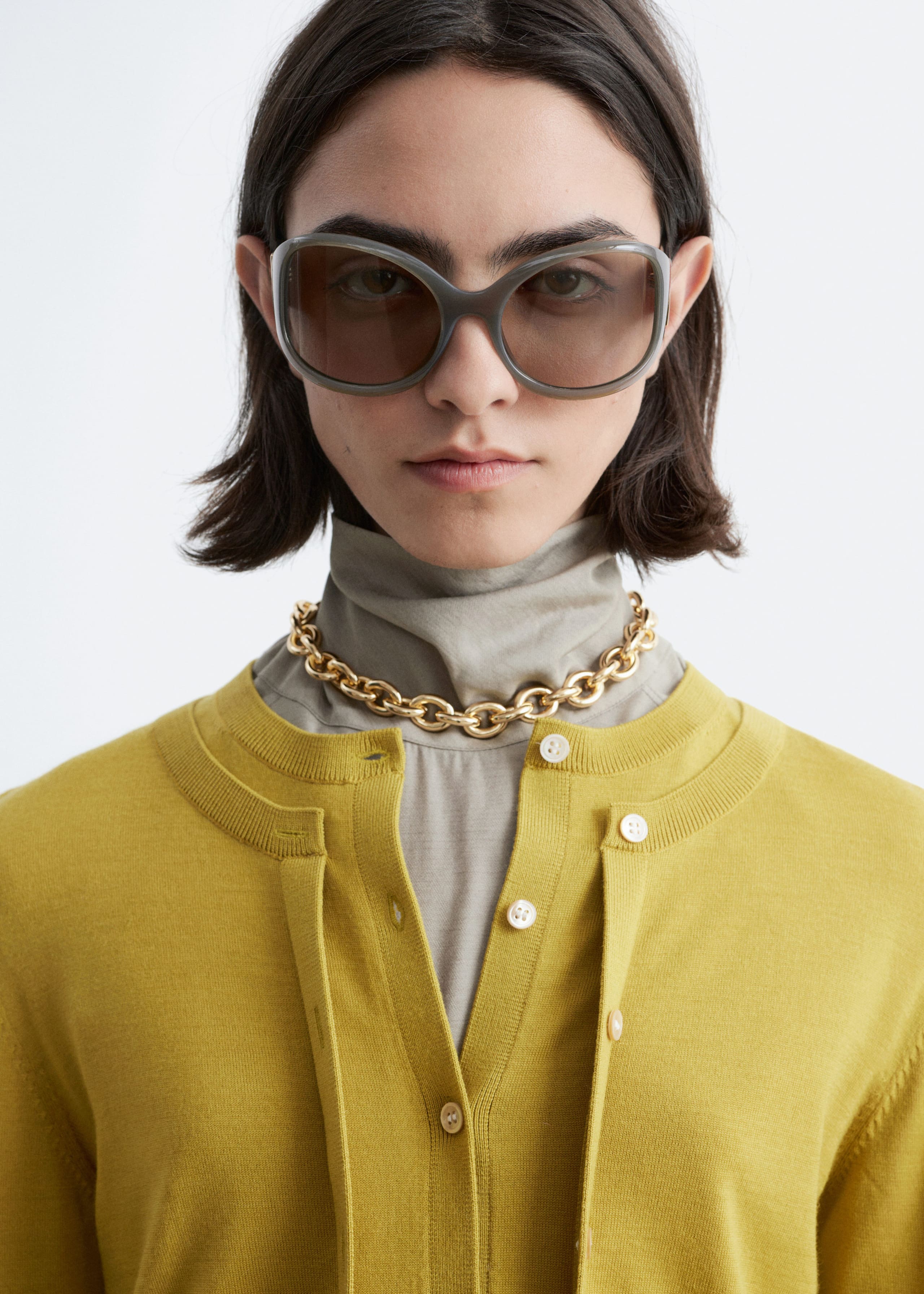 Image of Double-Layer Wool Cardigan