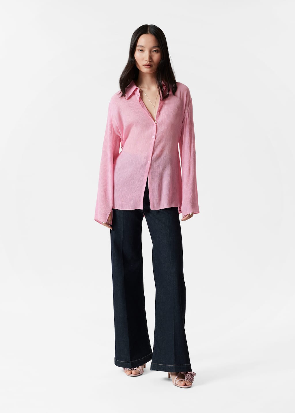 Fitted Shirt - Pink - Lookbook