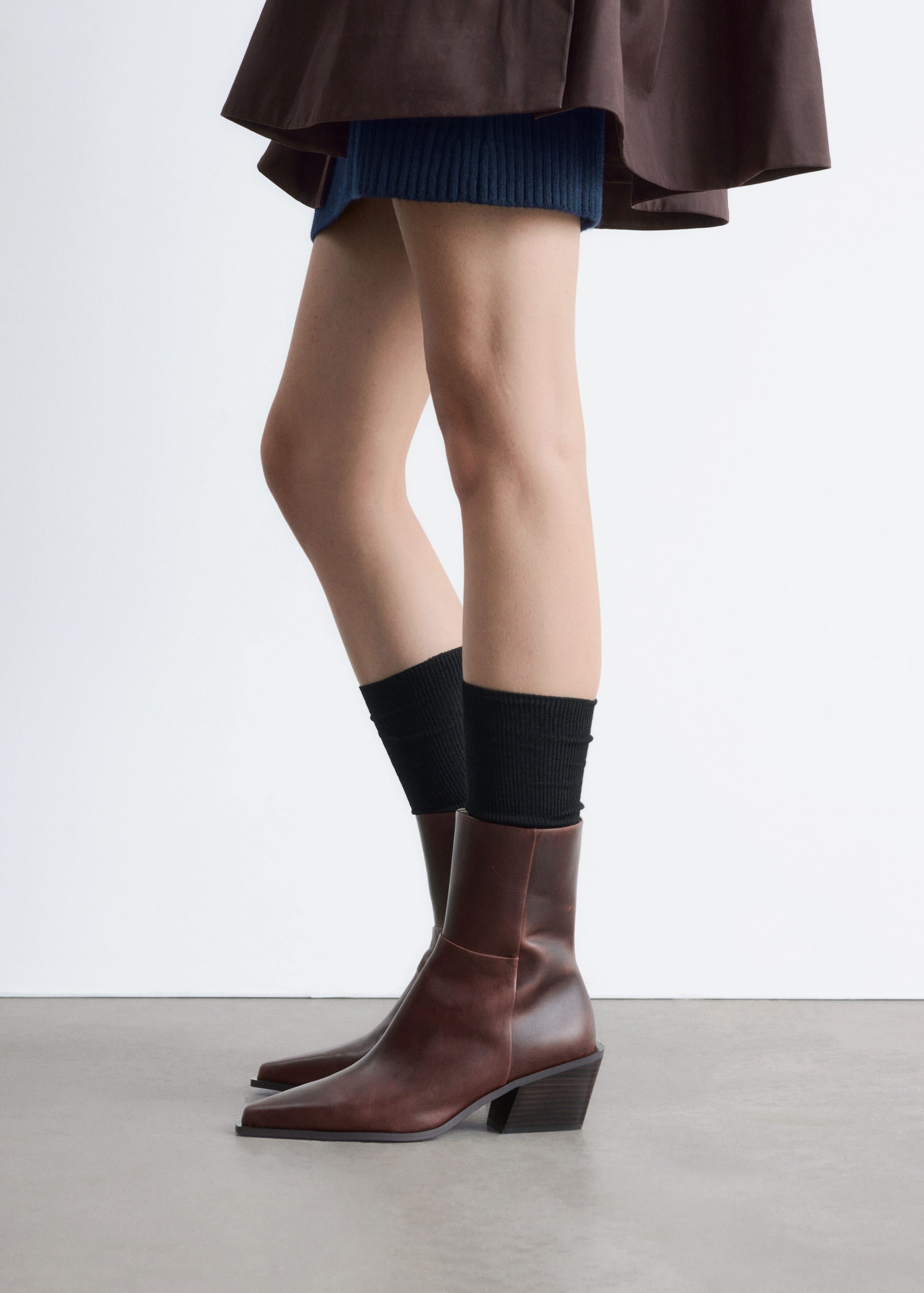 Image of Sleek Leather Cowboy Boots