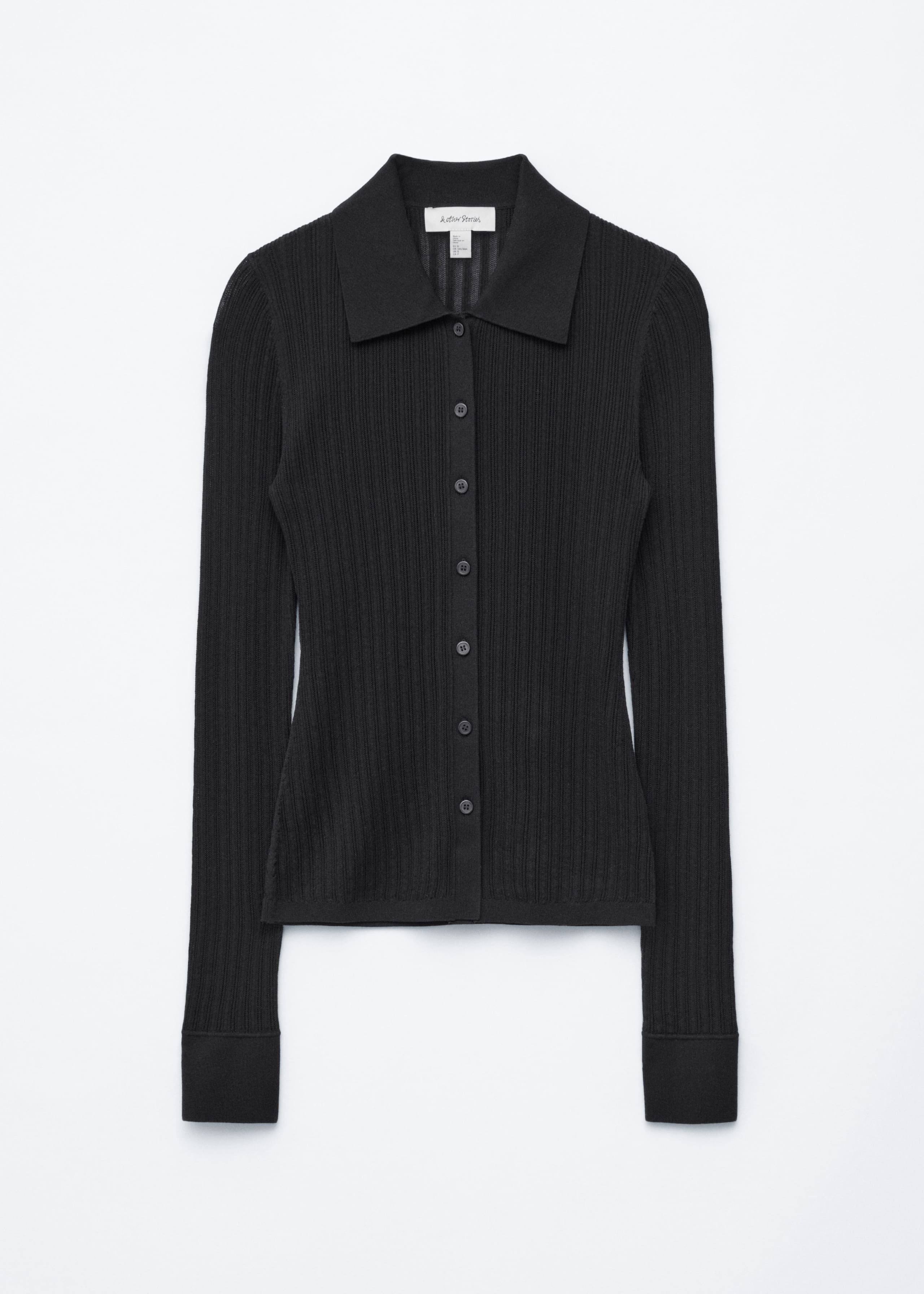 Image of Pointelle Rib Polo Shirt