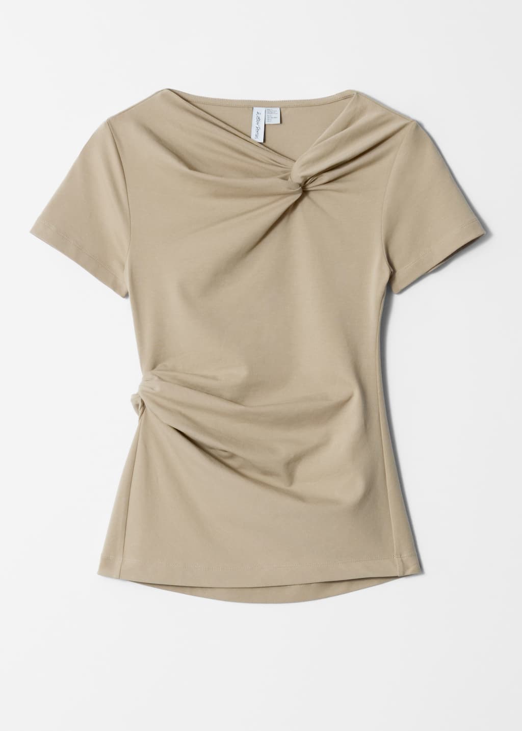 Twist-Detail T-shirt - Khaki Green - Still Life