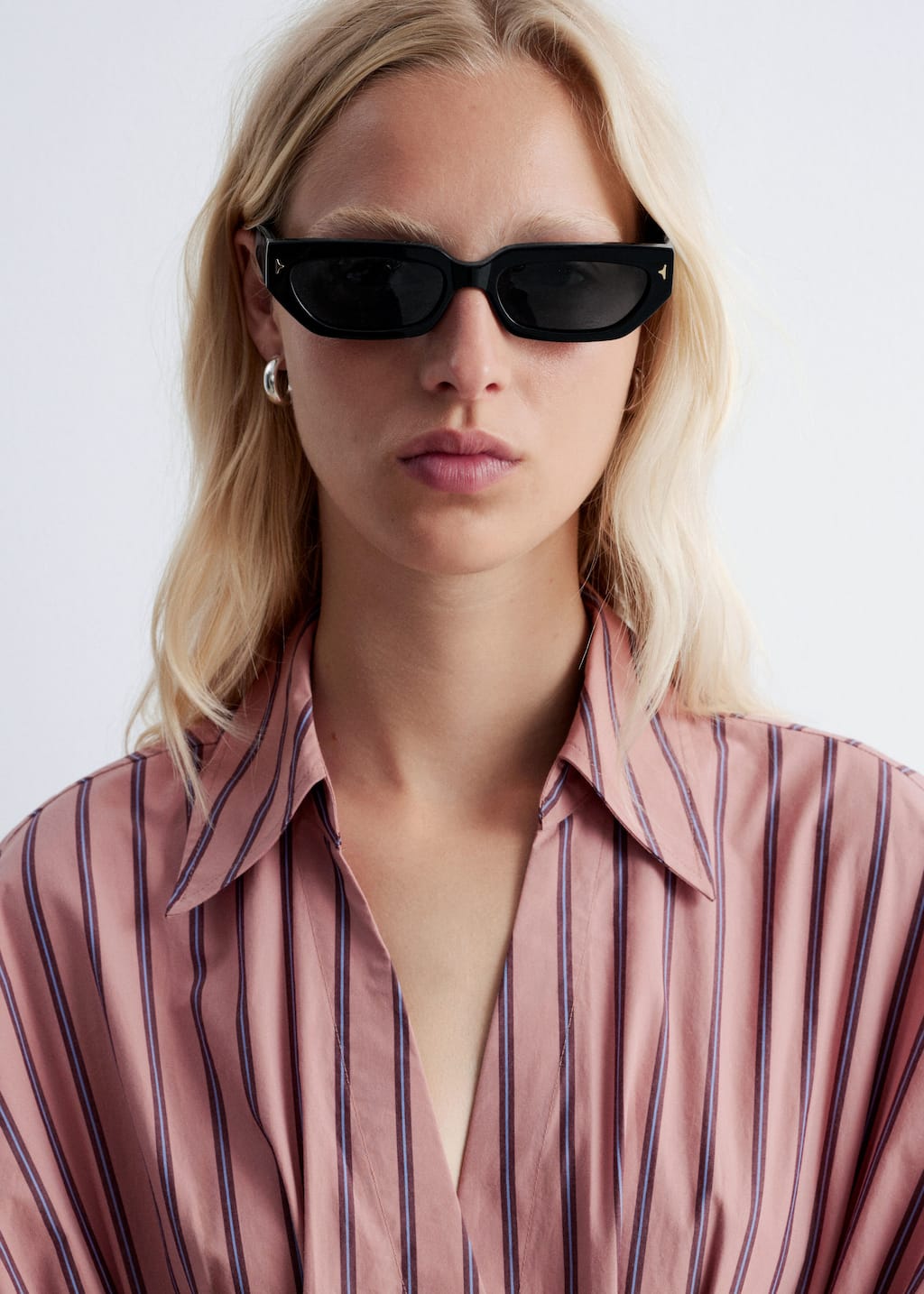 Image of Fitted-Waist Cotton Shirt
